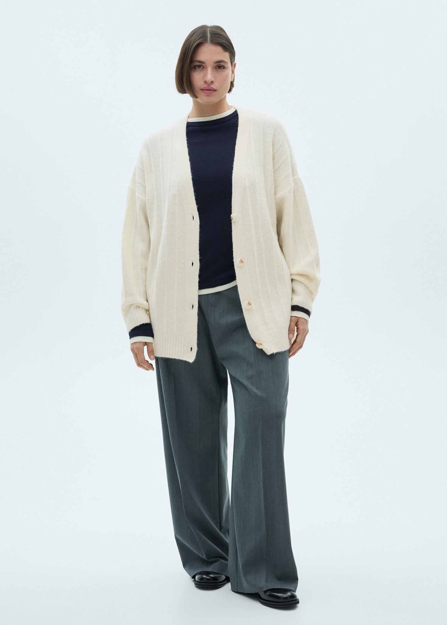 Buttoned long cardigan - Women | MANGO USA Product Image