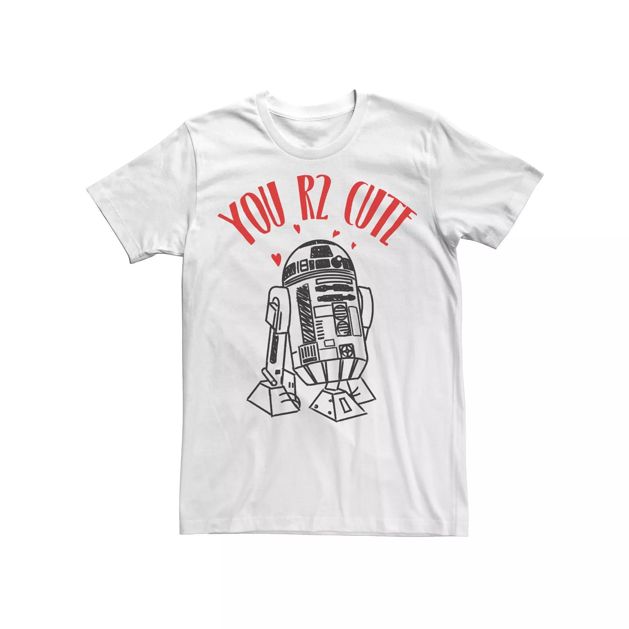 Big & Tall Star Wars R2-D2 "You R2 Cute" Tee, Men's, Size: 5XL, White Product Image