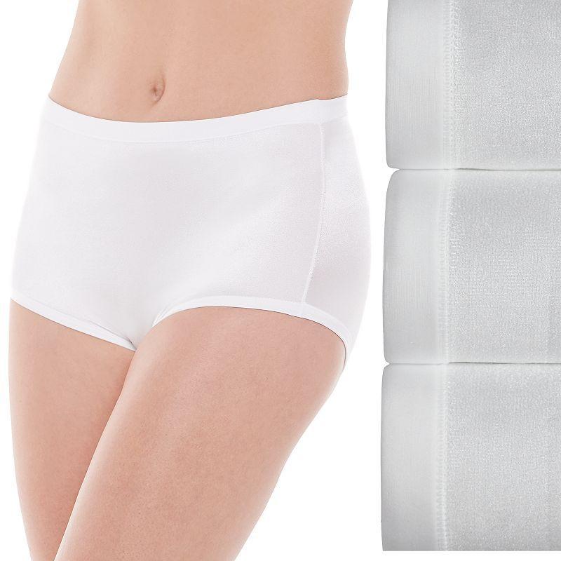 Womens Vanity Fair Lingerie Body Caress 3-Pack Brief Panties 13438 Product Image