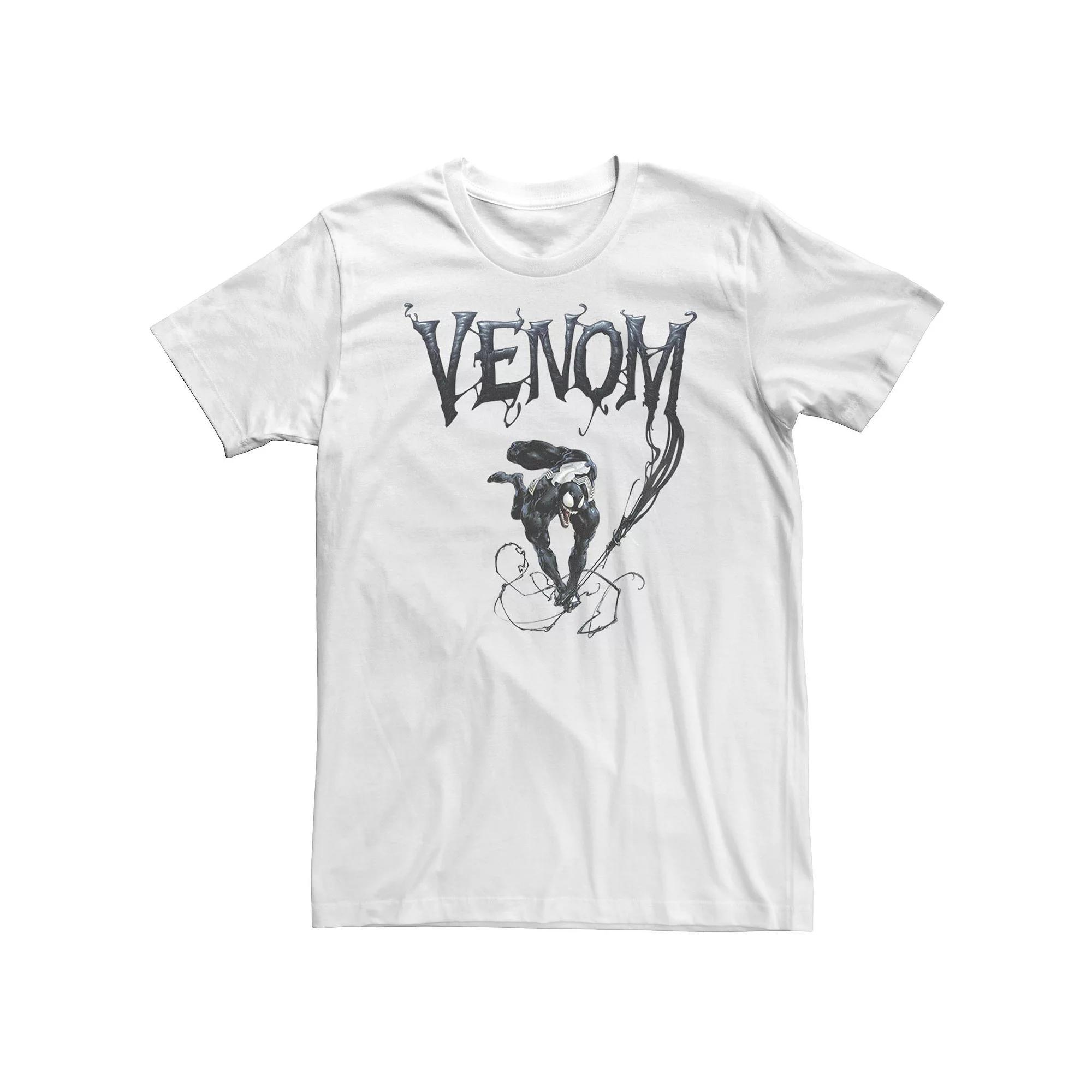 Big & Tall Marvel Venom Symbiote Style Swing Tee, Men's, Size: 4XL Tall, White Product Image