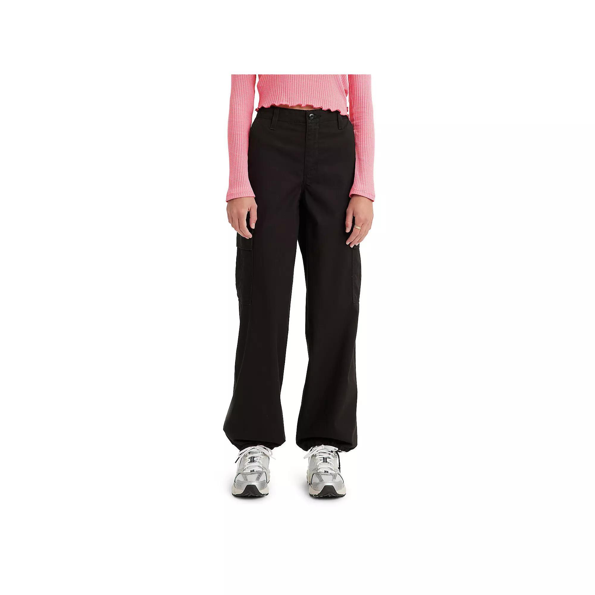 Levi's® Women's Mid-Rise 94's Baggy Cargo Wide Leg Jeans - Olive Cargo 25 Product Image