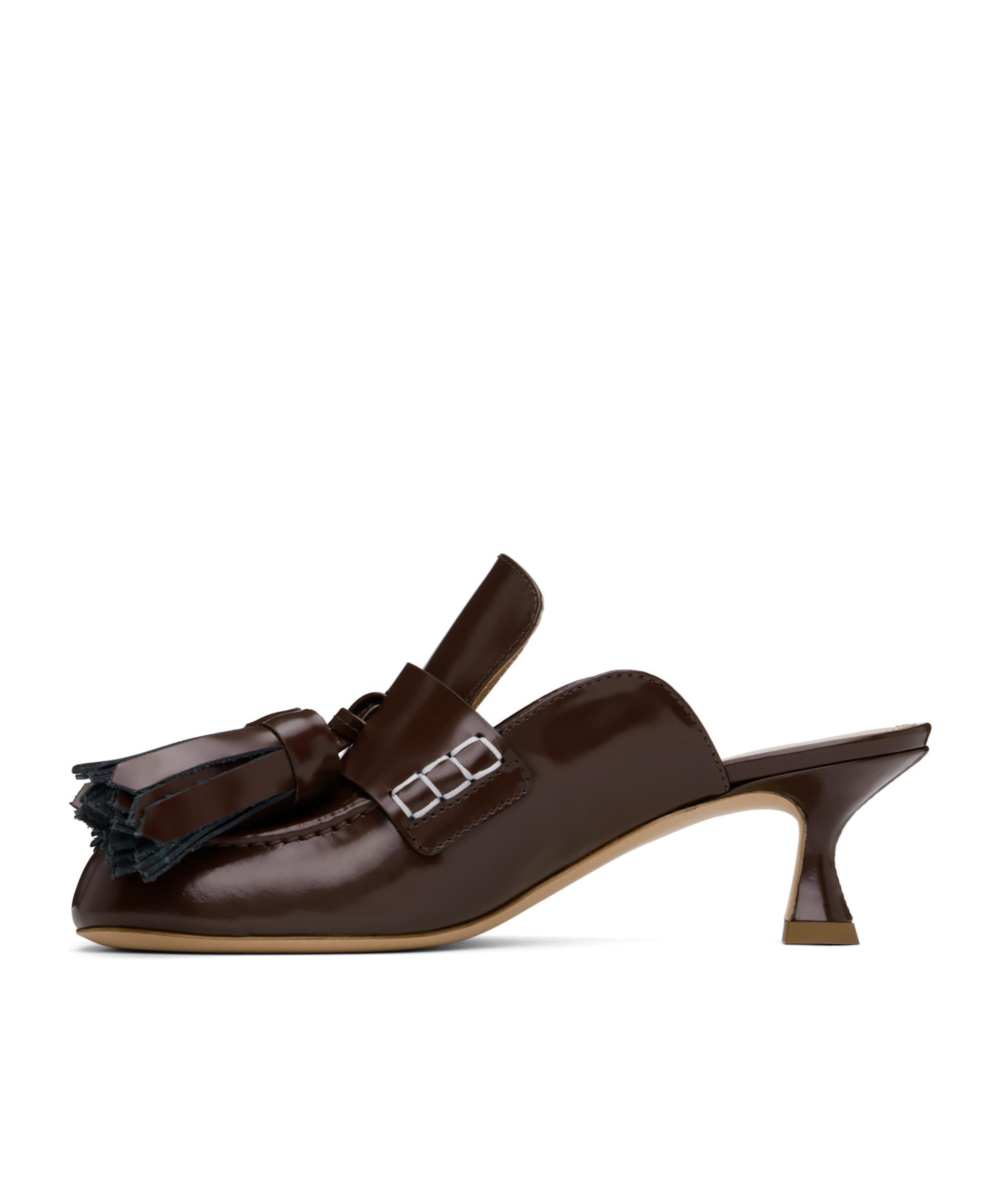 JW ANDERSON Fringed Muller Shoes In Black Product Image