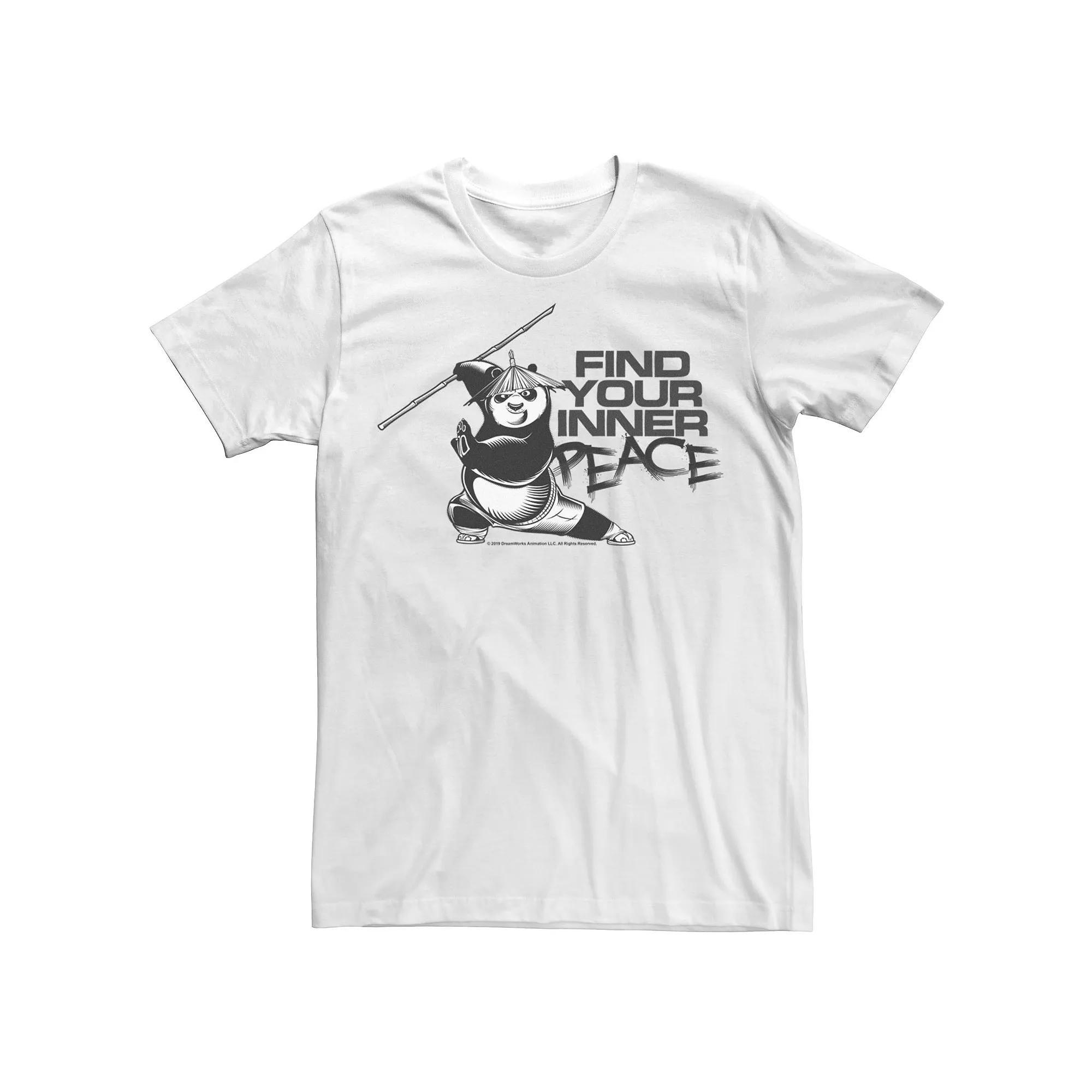Men's Kung Fu Panda Find Your Inner Peace Tee, Size: Medium, White Product Image