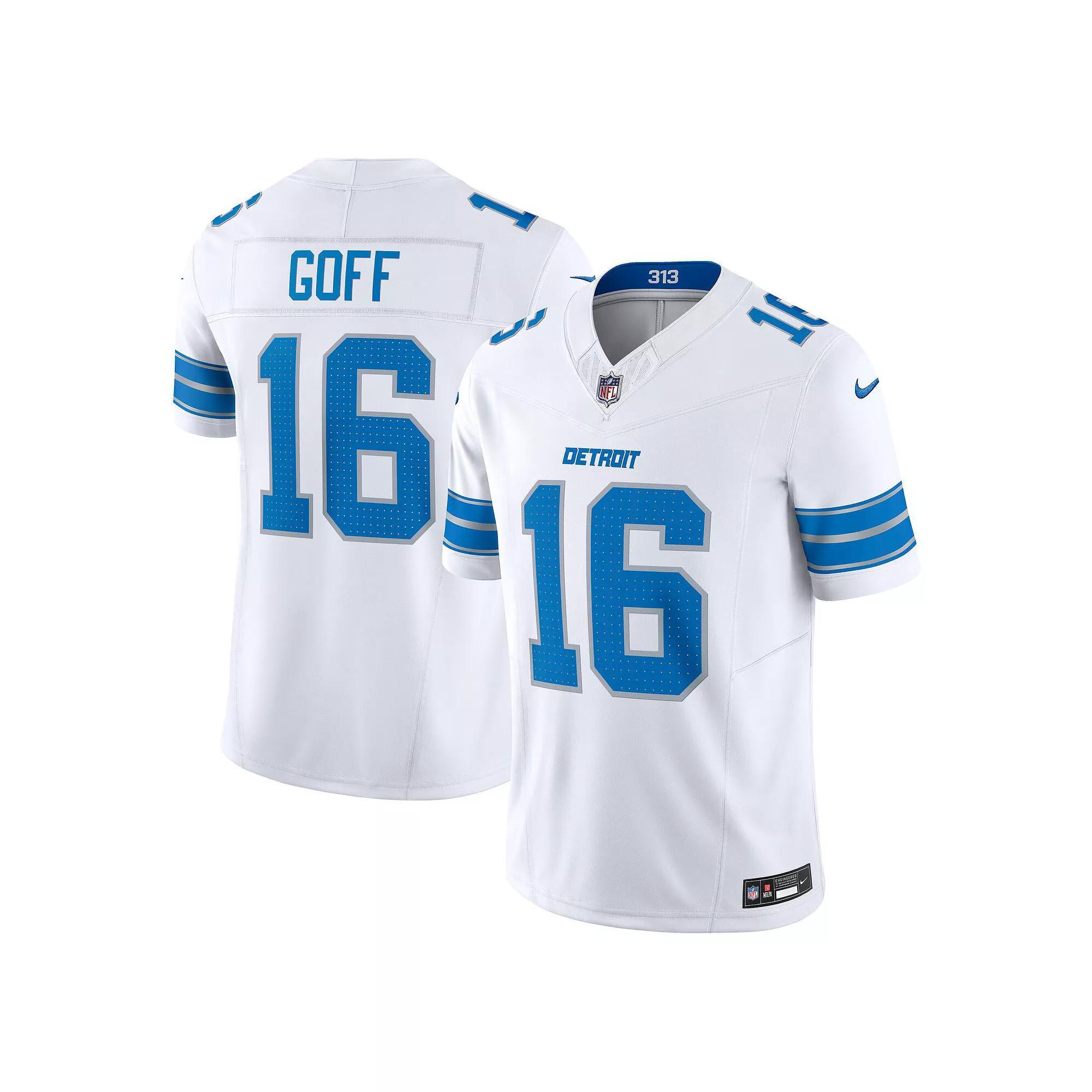 Men's Nike Jared Goff White Detroit Lions Vapor F.U.S.E. Limited Jersey, Size: Large Product Image