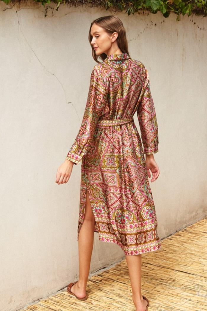 L/S Tie Waist Dress Product Image