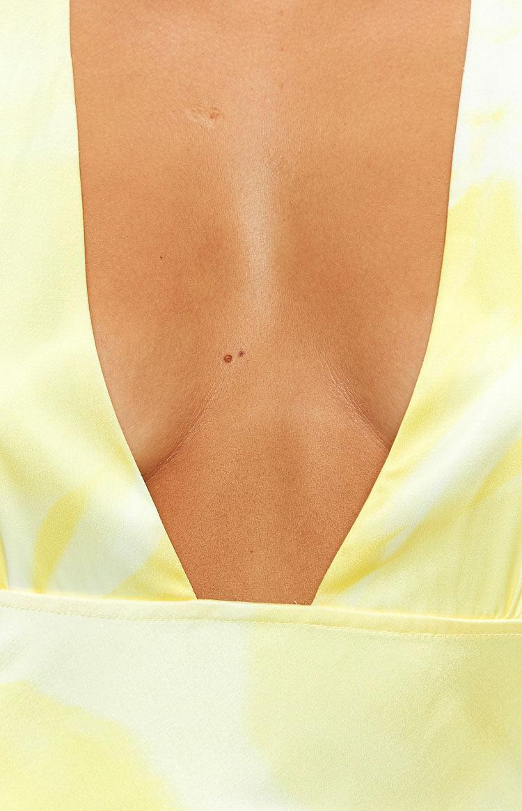 Lyra Yellow Halter Neck Maxi Dress Product Image