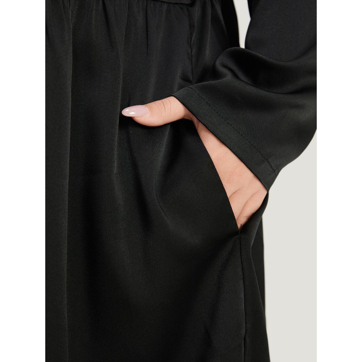 Plus Size Bandana Print Tassels Trim Open Front Kimono Women Black Casual Tassels Pocket Dailywear Kimonos BloomChic 26/4X Product Image