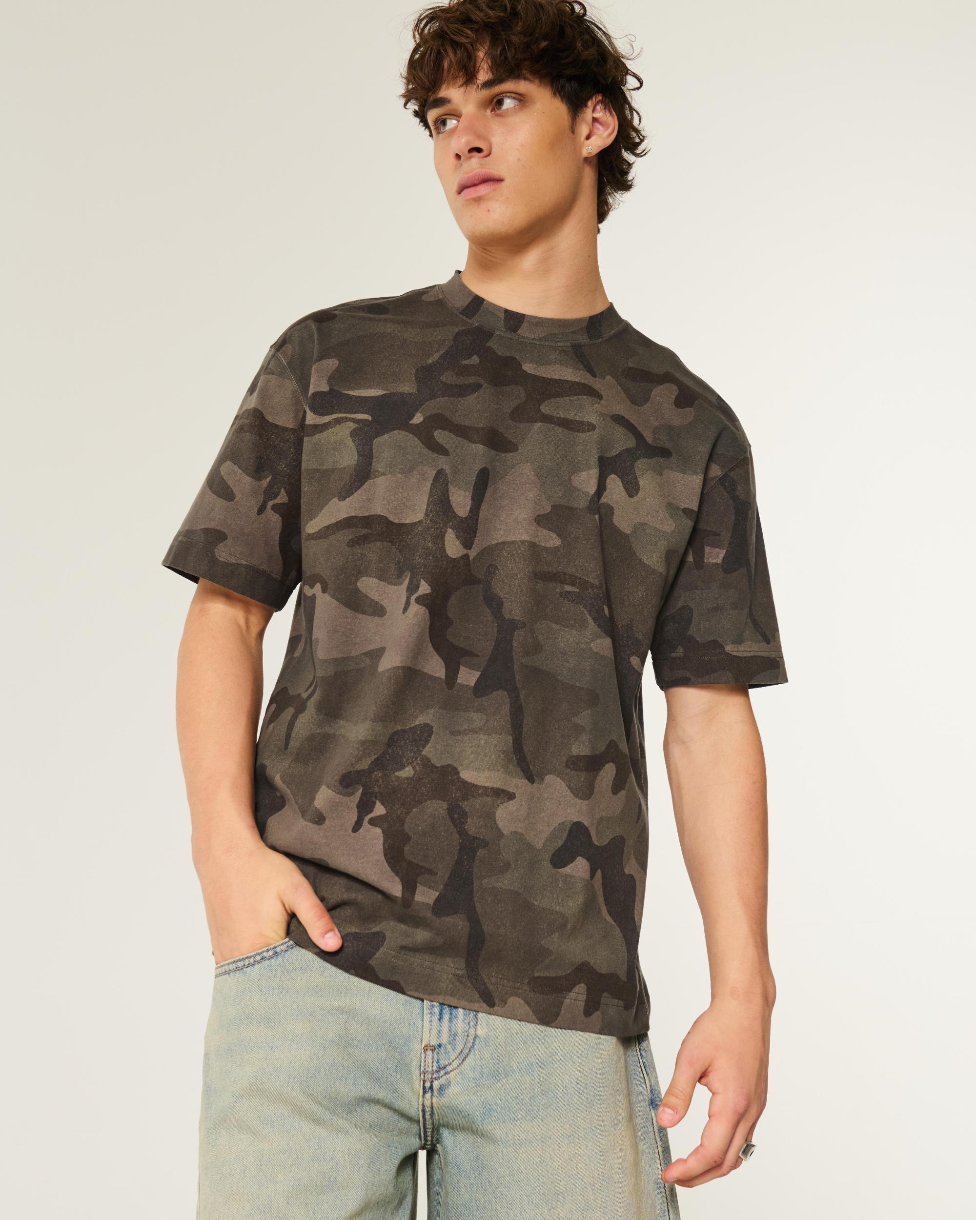 Boxy Heavyweight Washed Cotton Crew T-Shirt Product Image