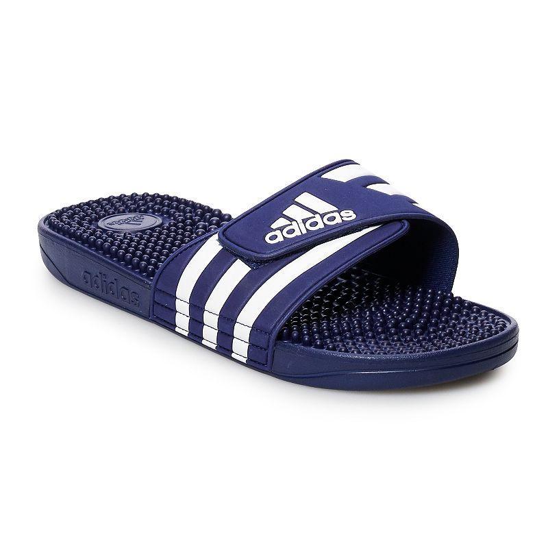 adidas Adissage Men's Slide Sandals, Size: 7, Black White Product Image