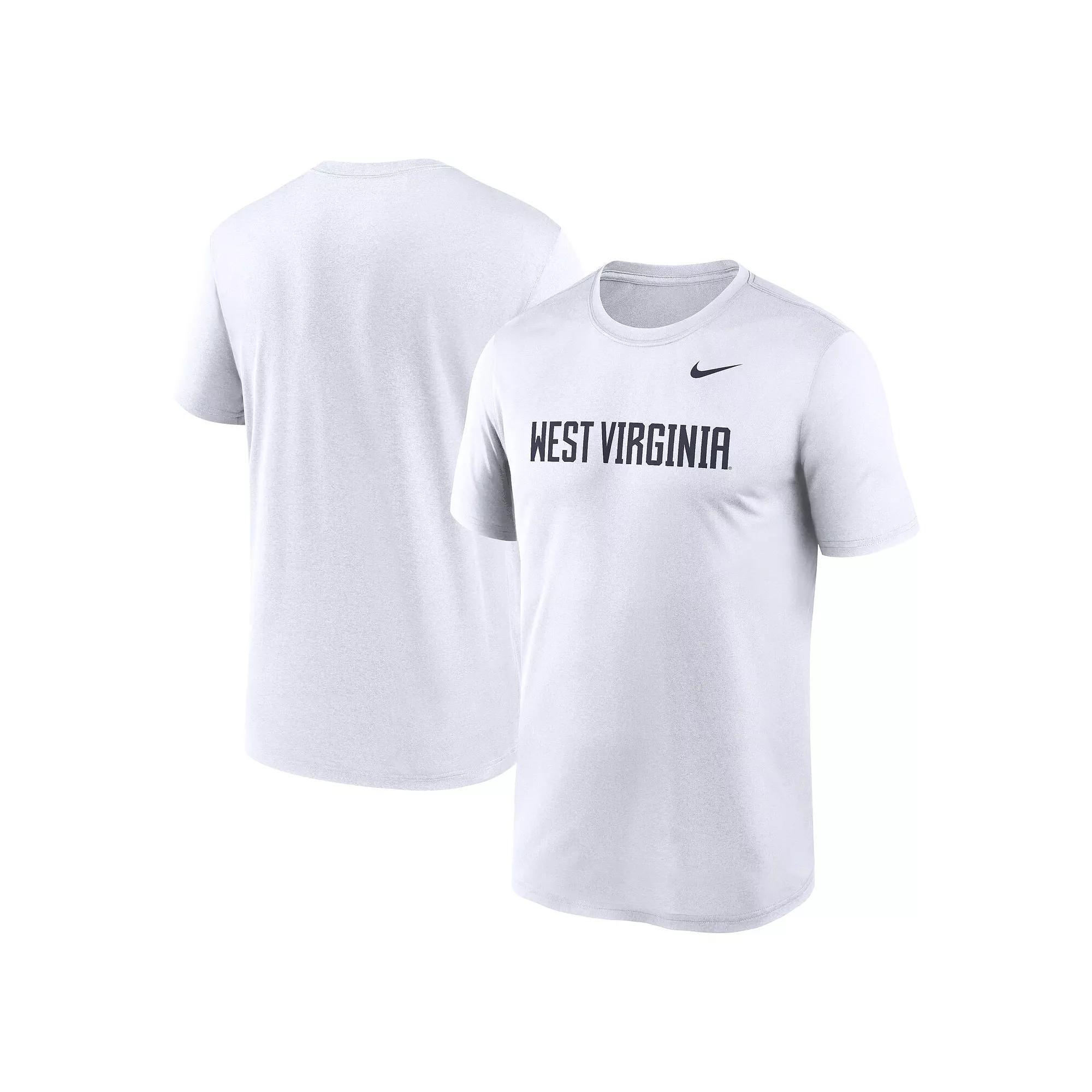 Men's Nike White West Virginia Mountaineers Primetime Legend Wordmark T-Shirt, Size: Large Product Image