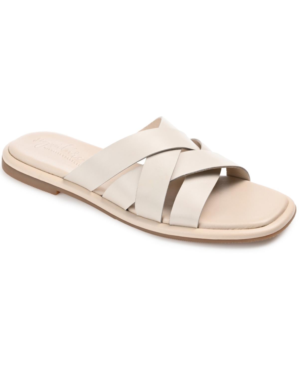 Journee Signature Parkker Tru Comfort Foam Womens Leather Slide Sandals Product Image