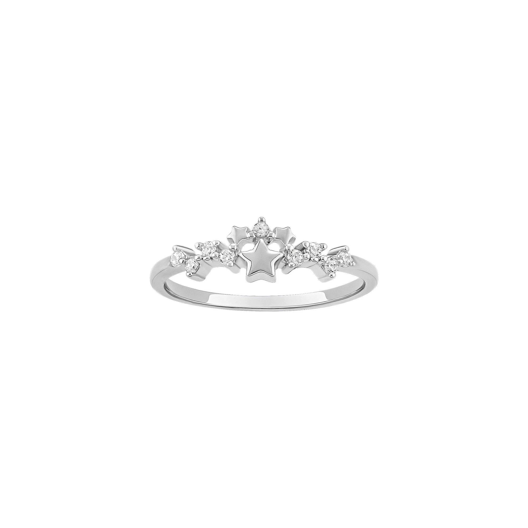 PRIMROSE Sterling Silver Cubic Zirconia Cluster Ring, Women's, Size: 7, Sterling Silver White Product Image