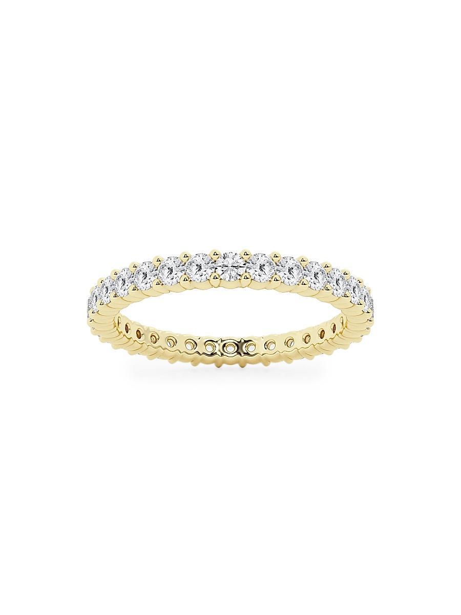 Womens 14K Yellow Gold & Round Lab-Grown Diamond Shared-Prong Eternity Band/1.00-5.00 TCW Product Image
