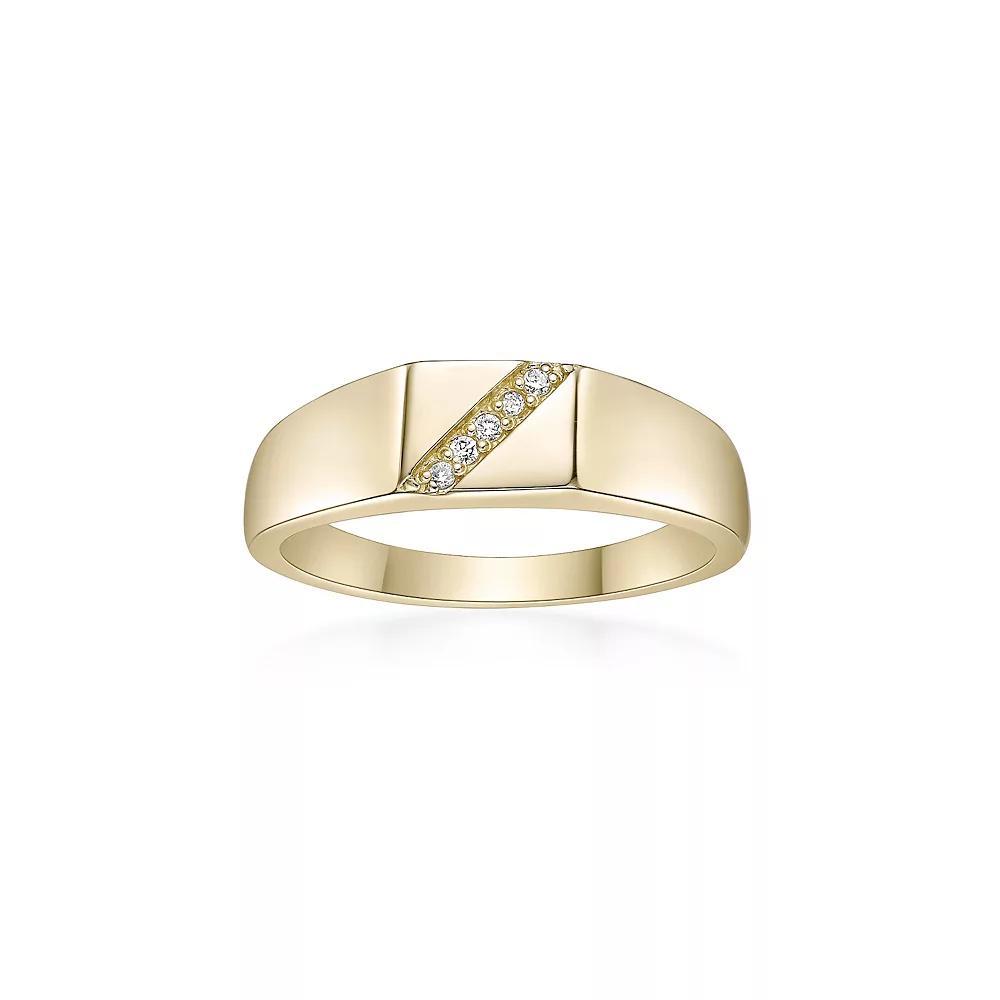 Gemminded 18k Gold Over Silver Lab-Grown Diamond Accent Ring, Women's, Size: 4, Gold Tone Product Image