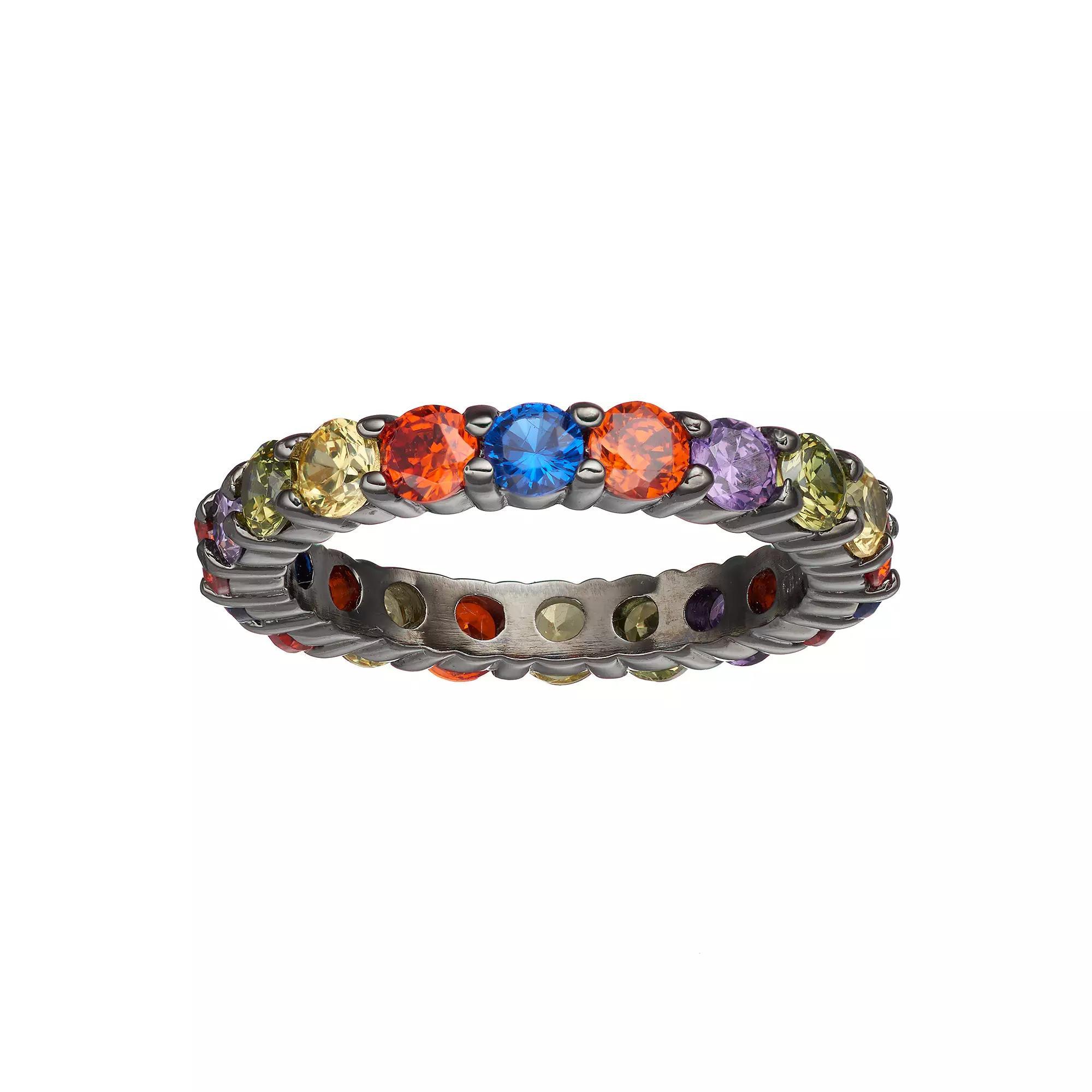 Sophie Miller Lab-Created Blue Spinel & Cubic Zirconia Ring, Womens Multicolor Product Image