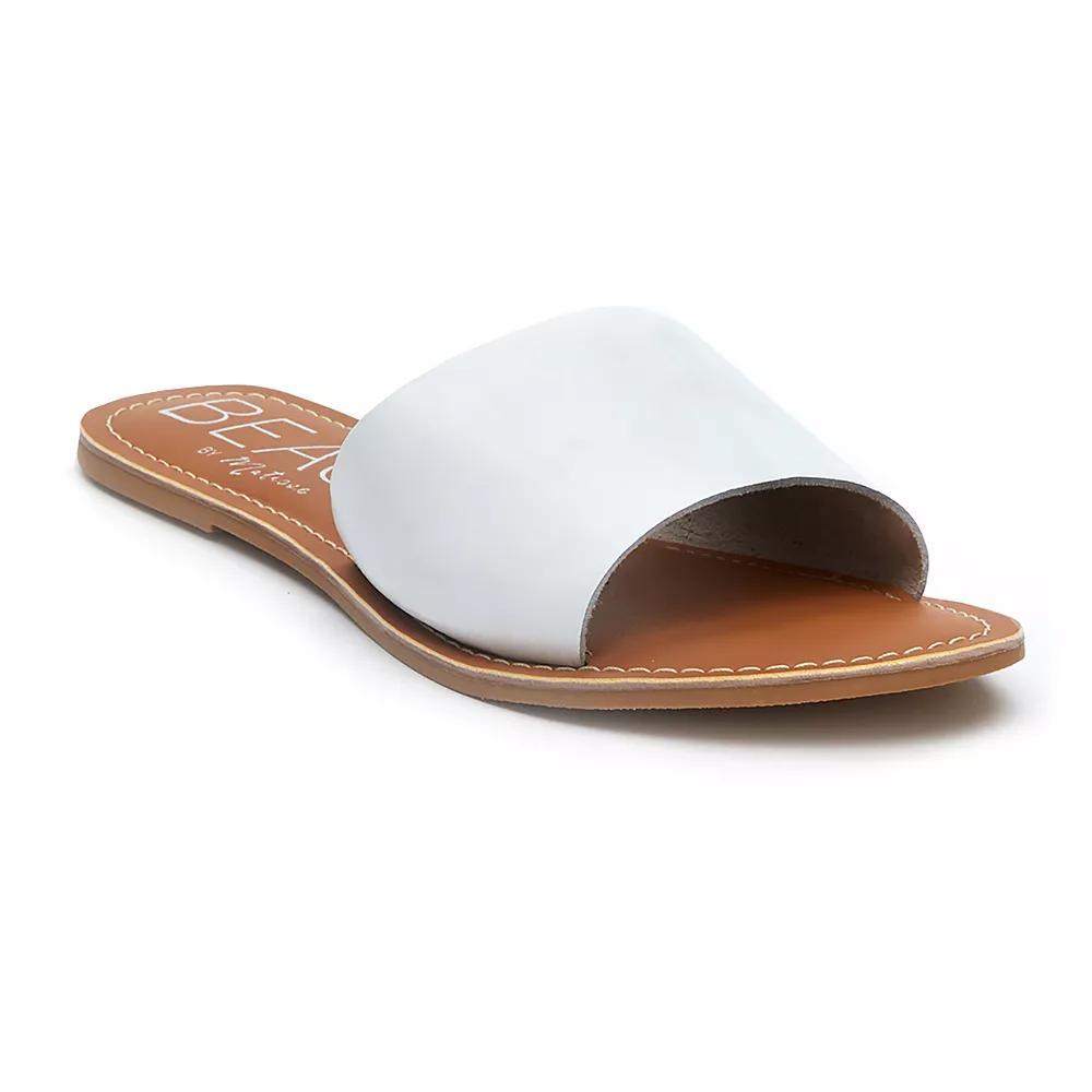 Beach by Matisse Cabana Women's Leather Slide Sandals, Size: 5, White Product Image