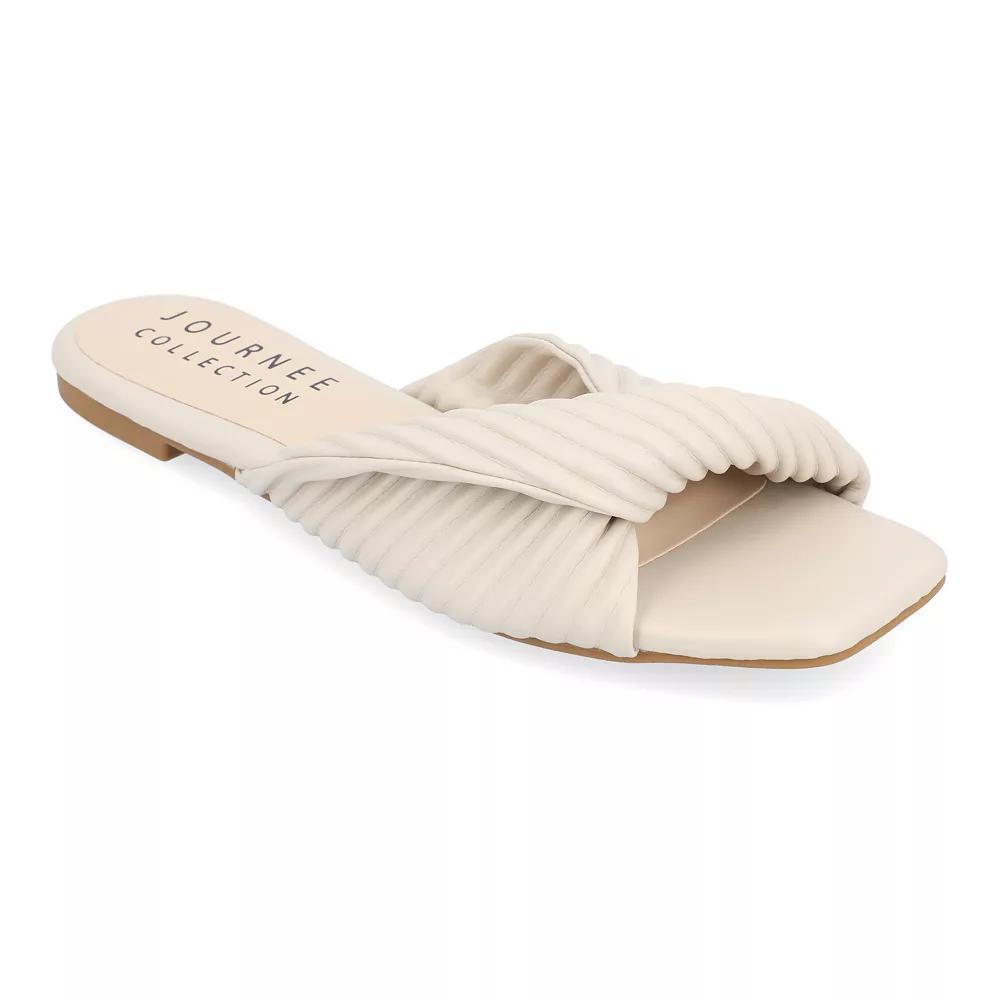Journee Emalynn Tru Comfort Foam Womens Slide Sandals Brown Product Image