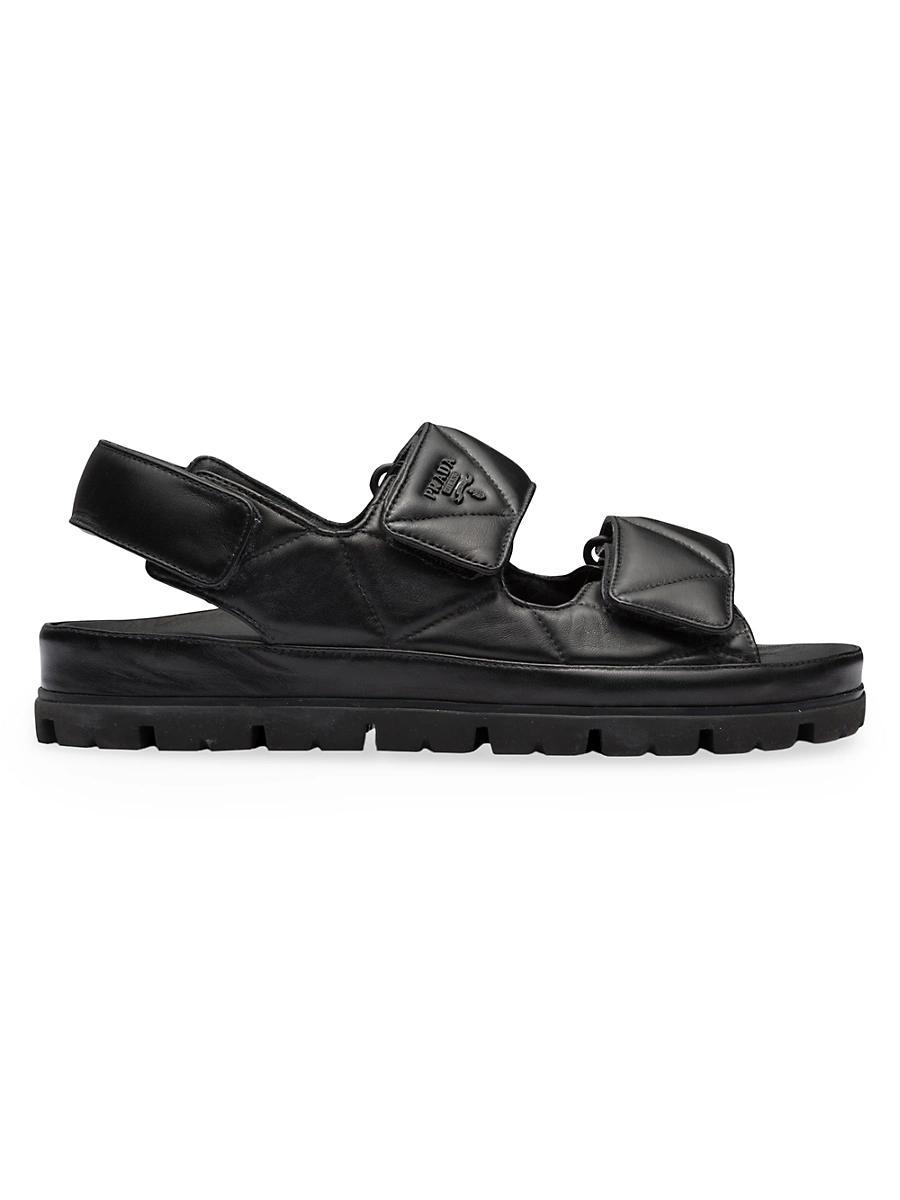 Womens Padded Nappa Leather Sandals Product Image