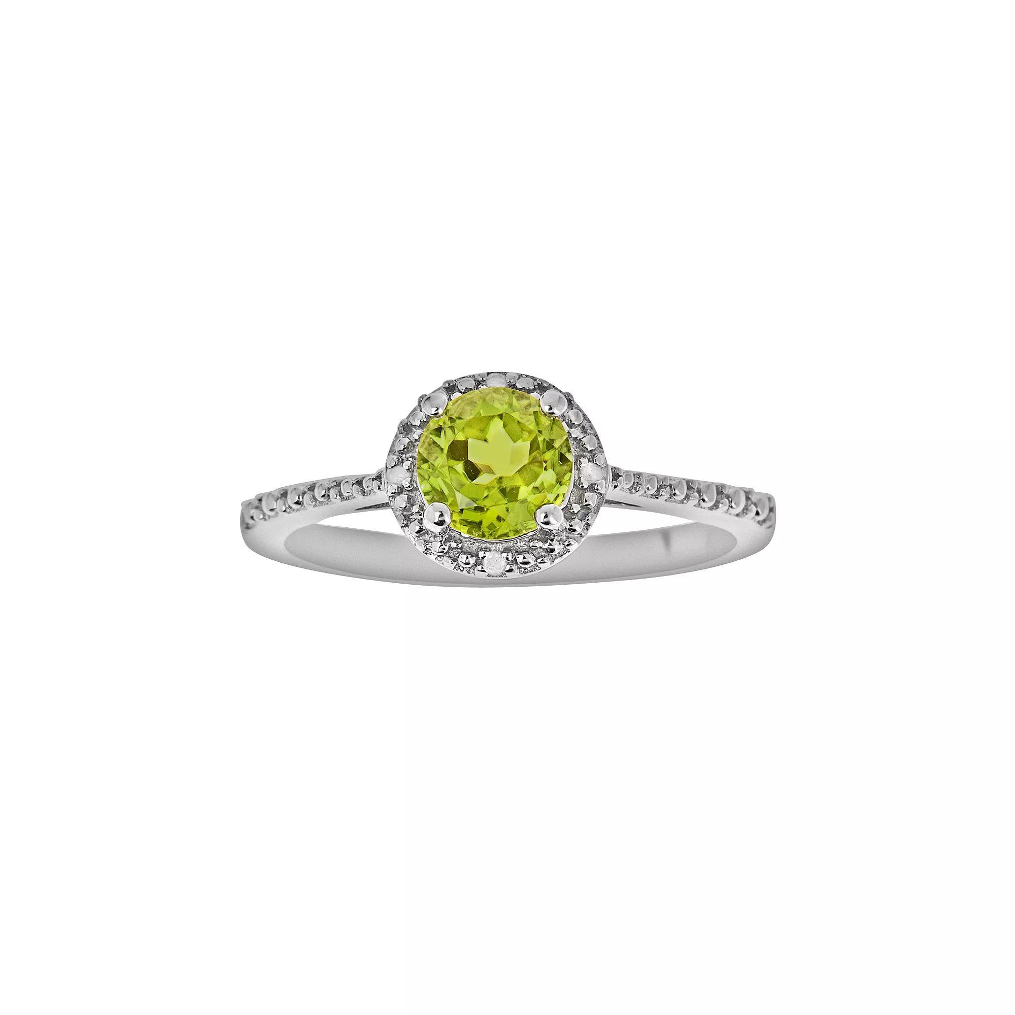 Celebration Gems Sterling Silver Blue Topaz and Diamond Accent Frame Ring, Women's, Size: 9 Product Image