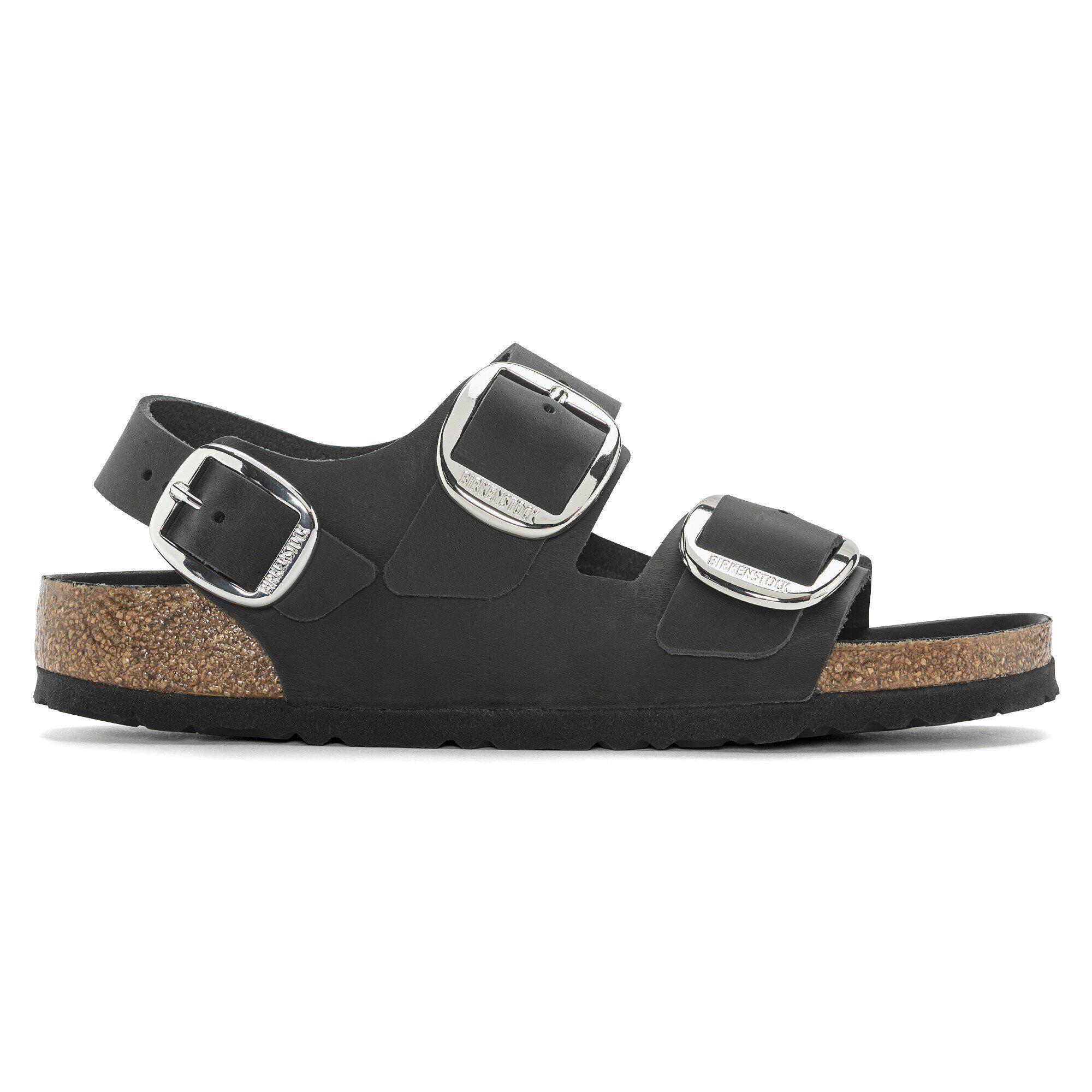 Milano Big Buckle Oiled Leather Olive Green Product Image