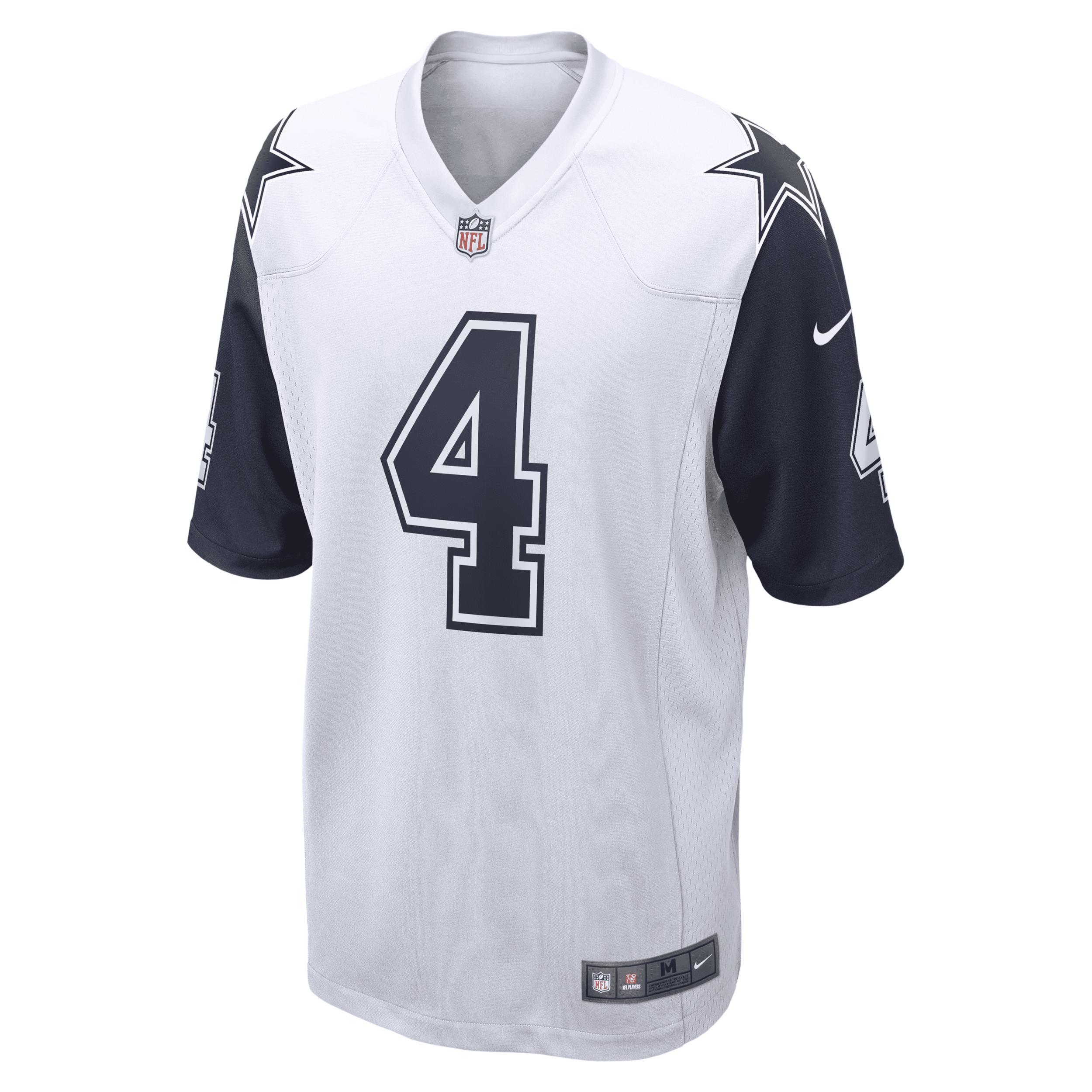 Men's Nike Dak Prescott White Dallas Cowboys Alternate Game Jersey, Size: 3XL Product Image