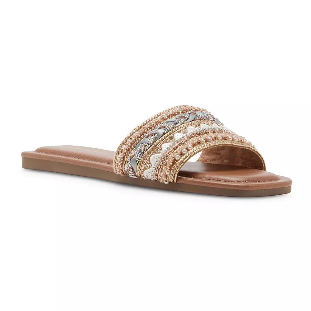 madden girl Thread Women's Slide Sandals, Size: 8, Blush Product Image