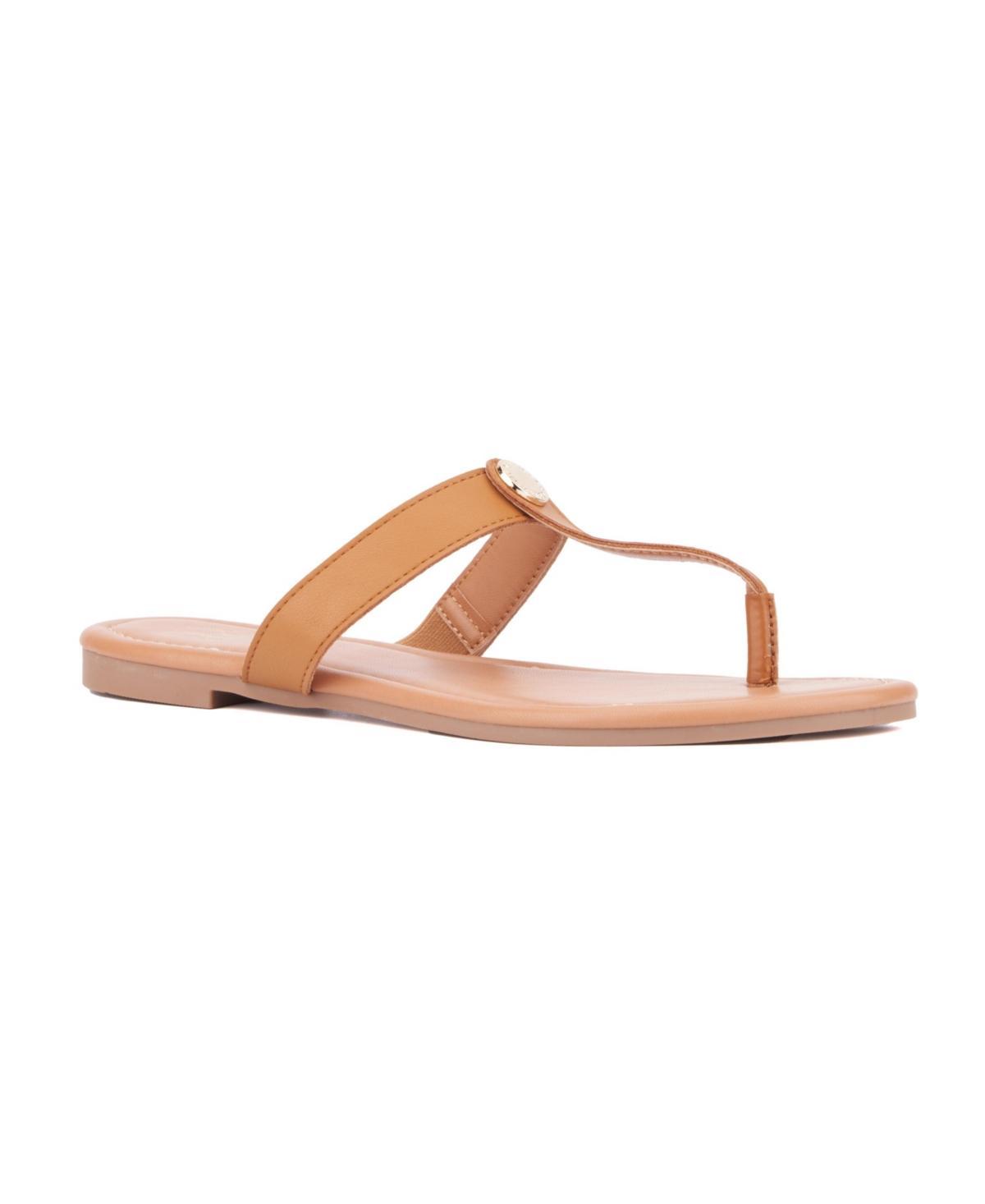 New York & Company® Adonia Women's Thong Sandals, Size: 7.5, Black Product Image