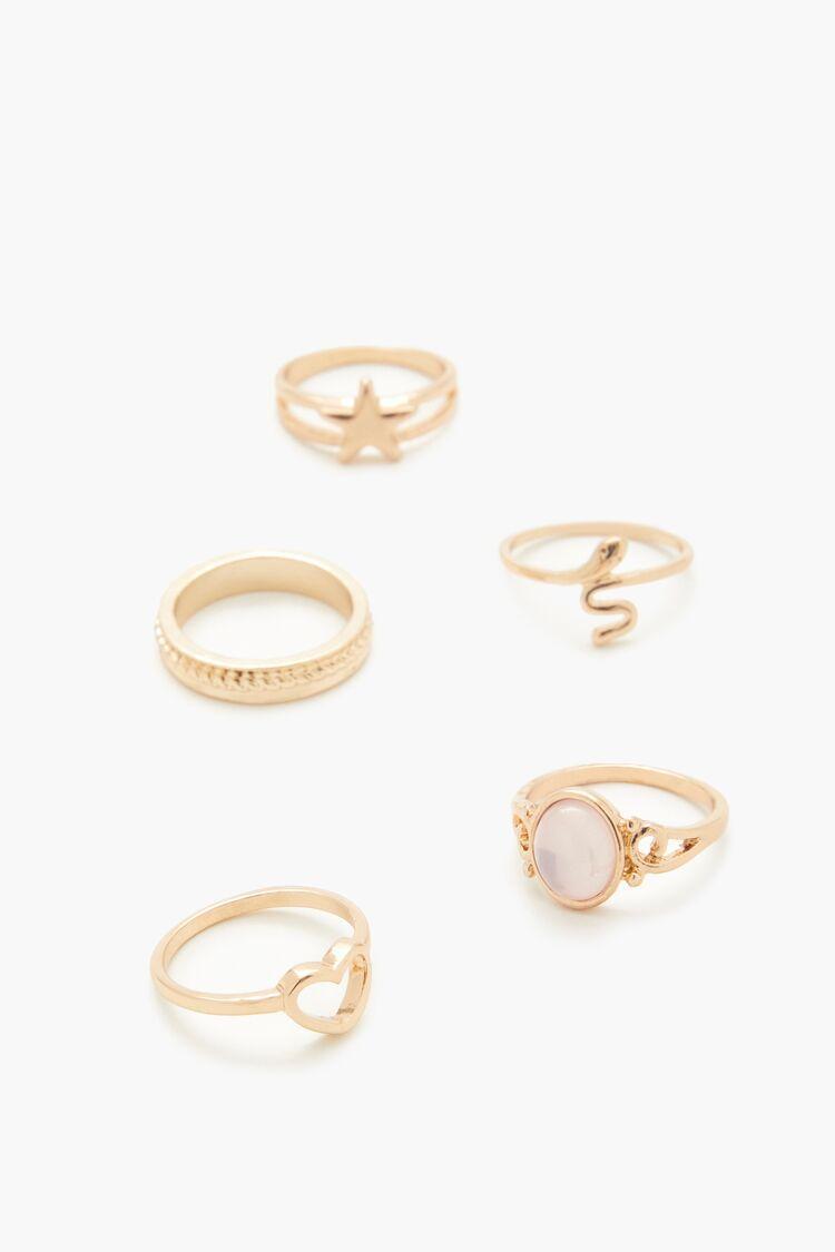 Snake & Stone Ring Set | Forever 21 Product Image