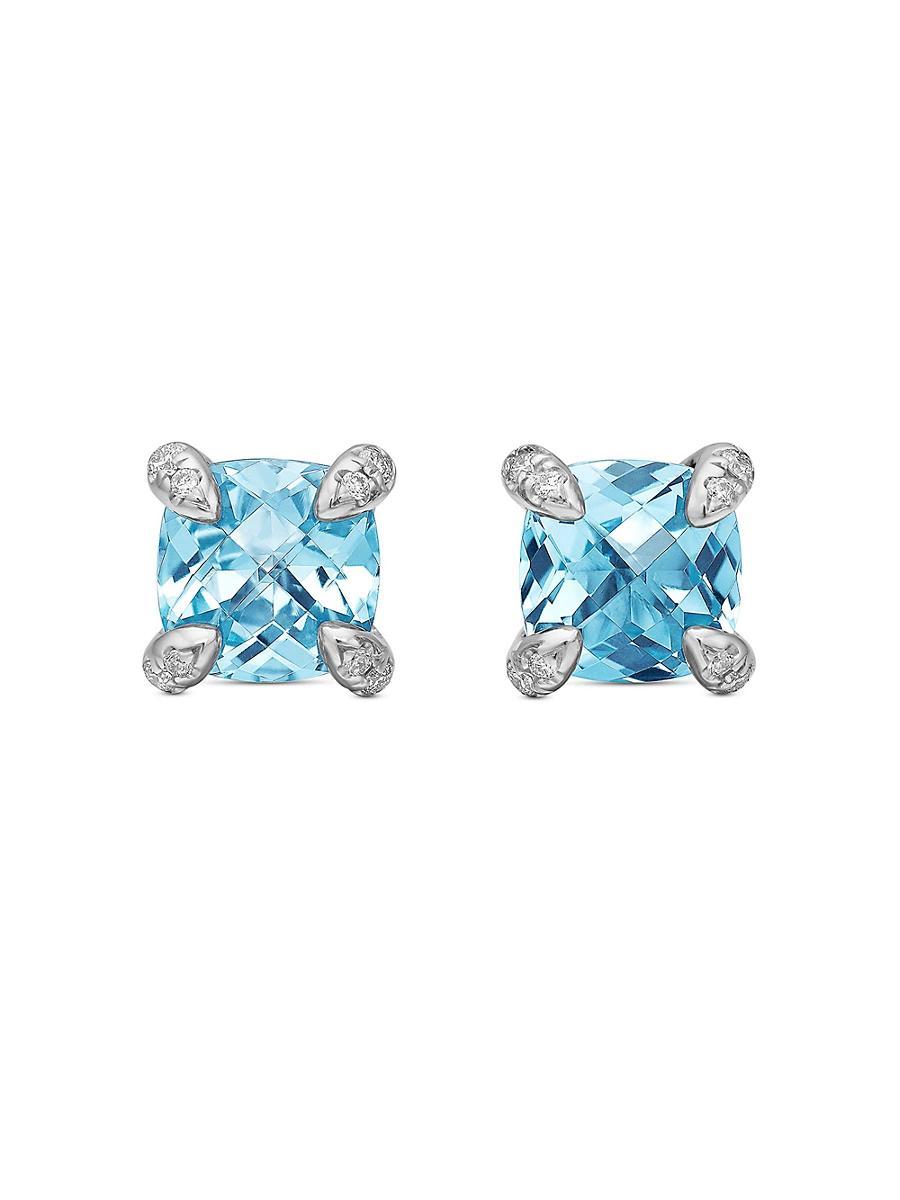 David Yurman Chatelaine Stud Earrings with Amethyst and Diamonds Product Image