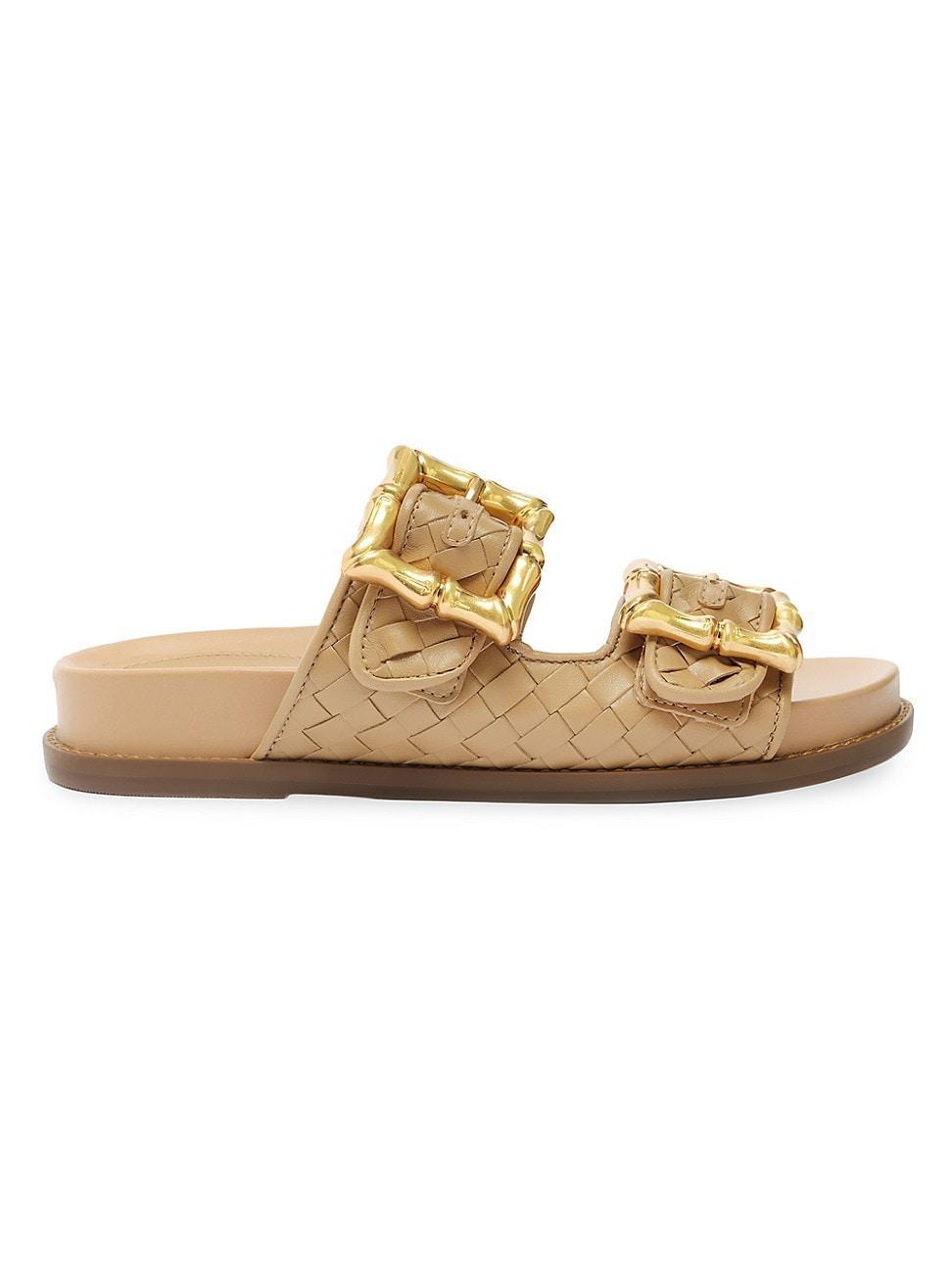 Womens Enola Woven Leather Sandals Product Image
