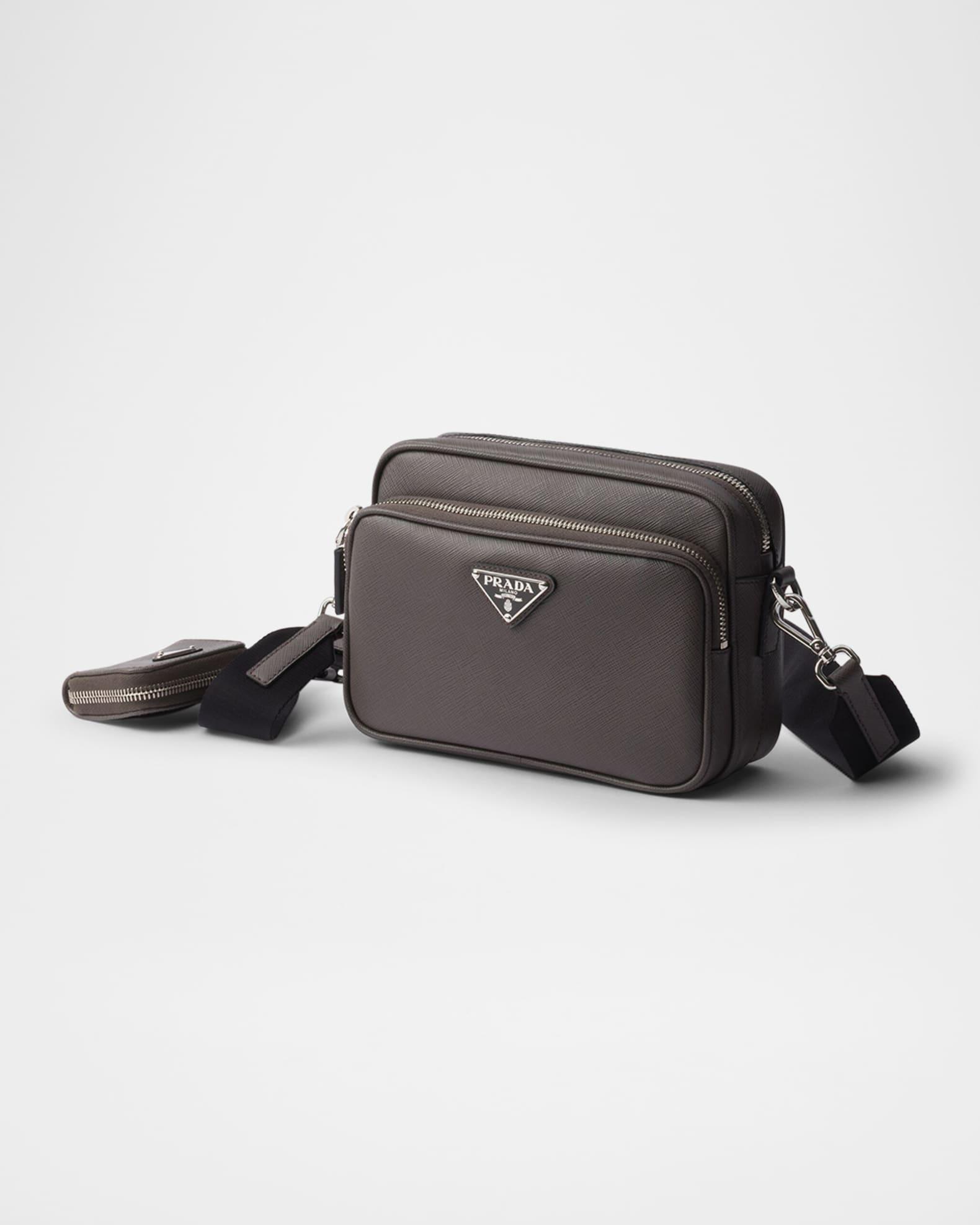 Men's Saffiano Leather Crossbody Bag with Pouch Product Image