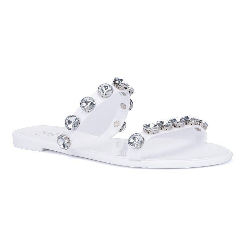 New York & Company Chava Women's Gem Jelly Sandals, Size: 10, Beige Product Image