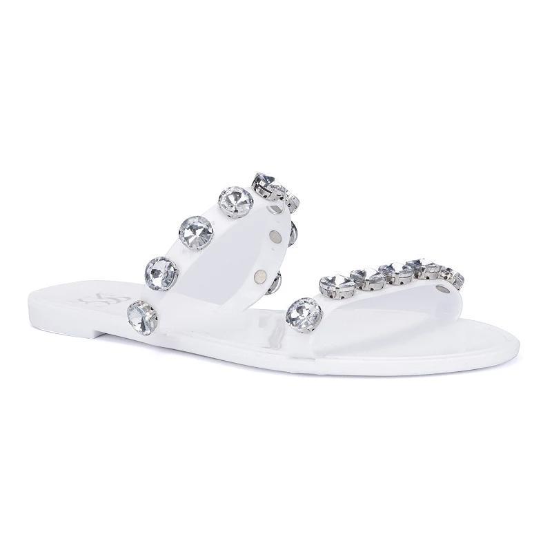 New York & Company Chava Women's Gem Jelly Sandals, Size: 10, Beige Product Image