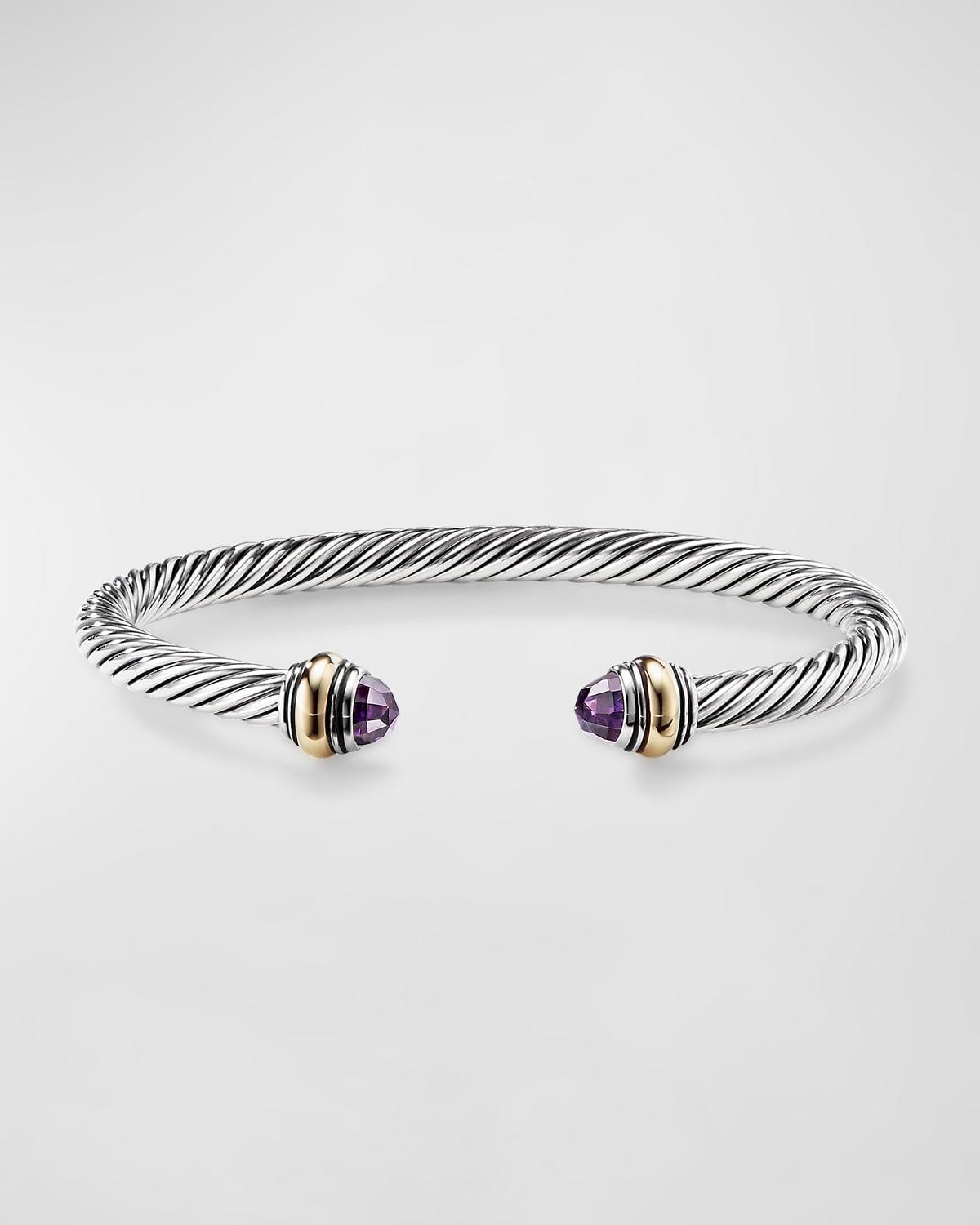 David Yurman Cable Classics Bracelet with Blue Topaz and Gold Product Image