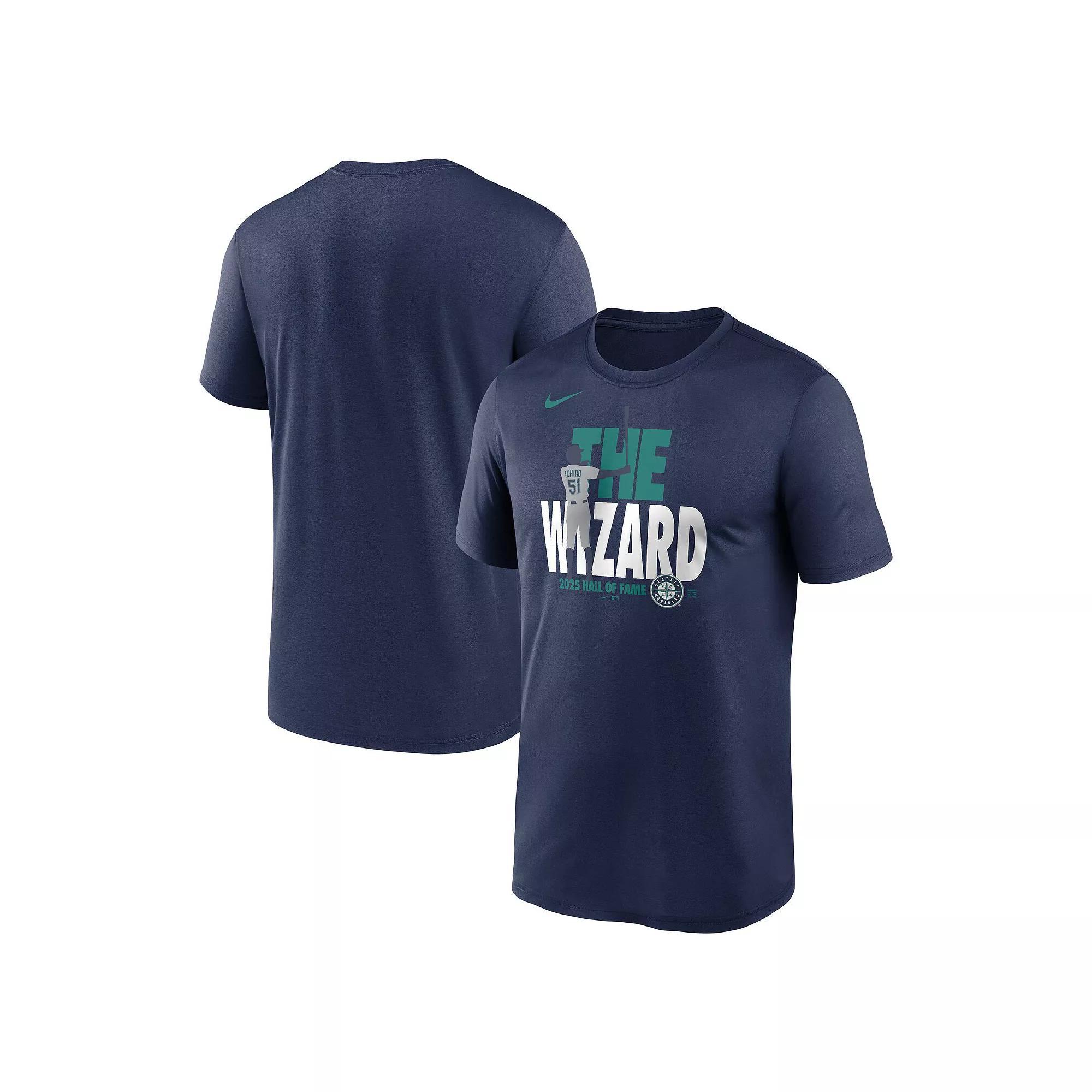 Men's Nike Ichiro Suzuki Navy Seattle Mariners 2025 National Baseball Hall of Fame Legend T-Shirt, Size: XL, Blue Product Image