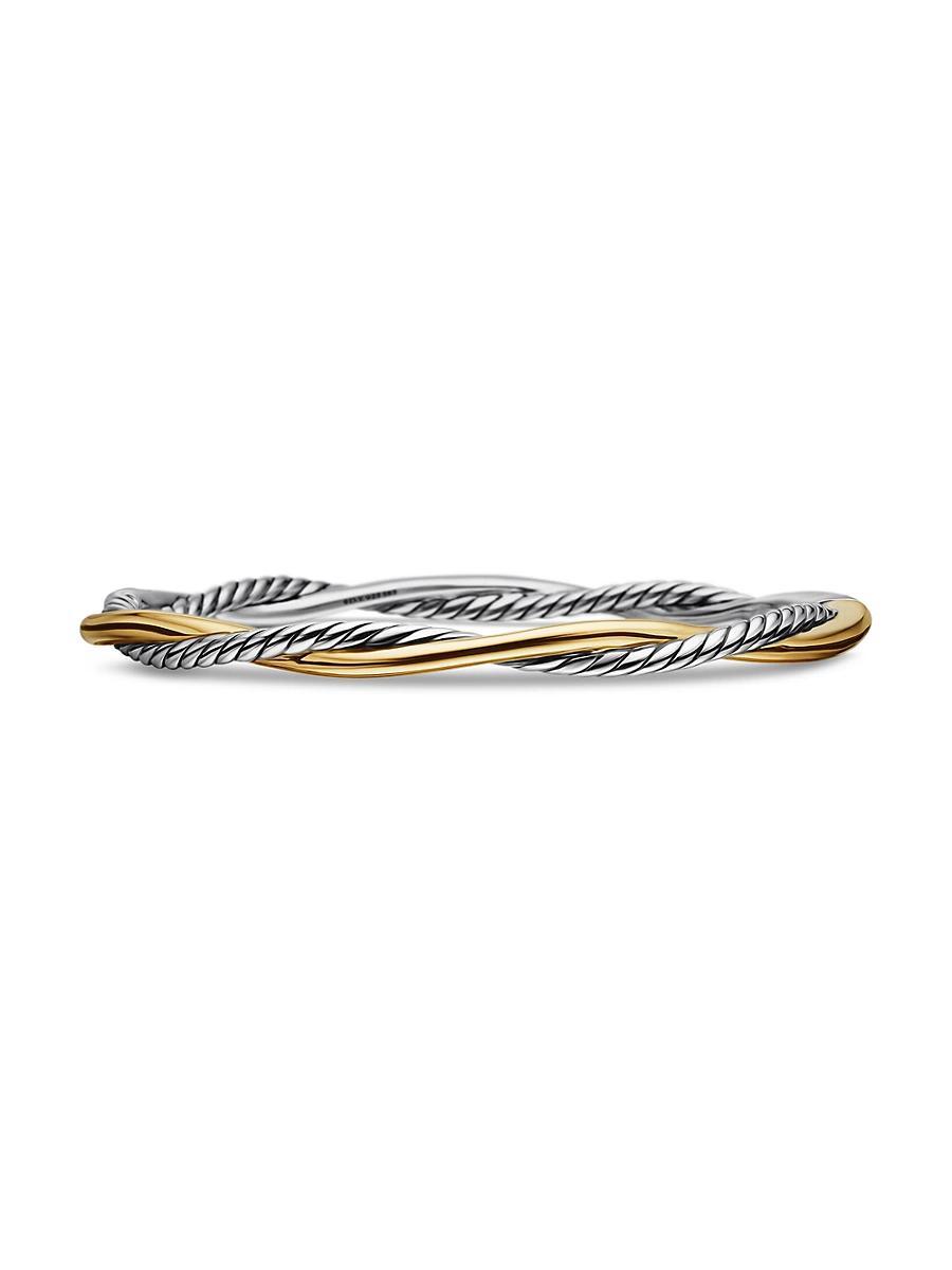 David Yurman Petite Infinity Bracelet in Sterling Silver with 14K Yellow Gold Product Image