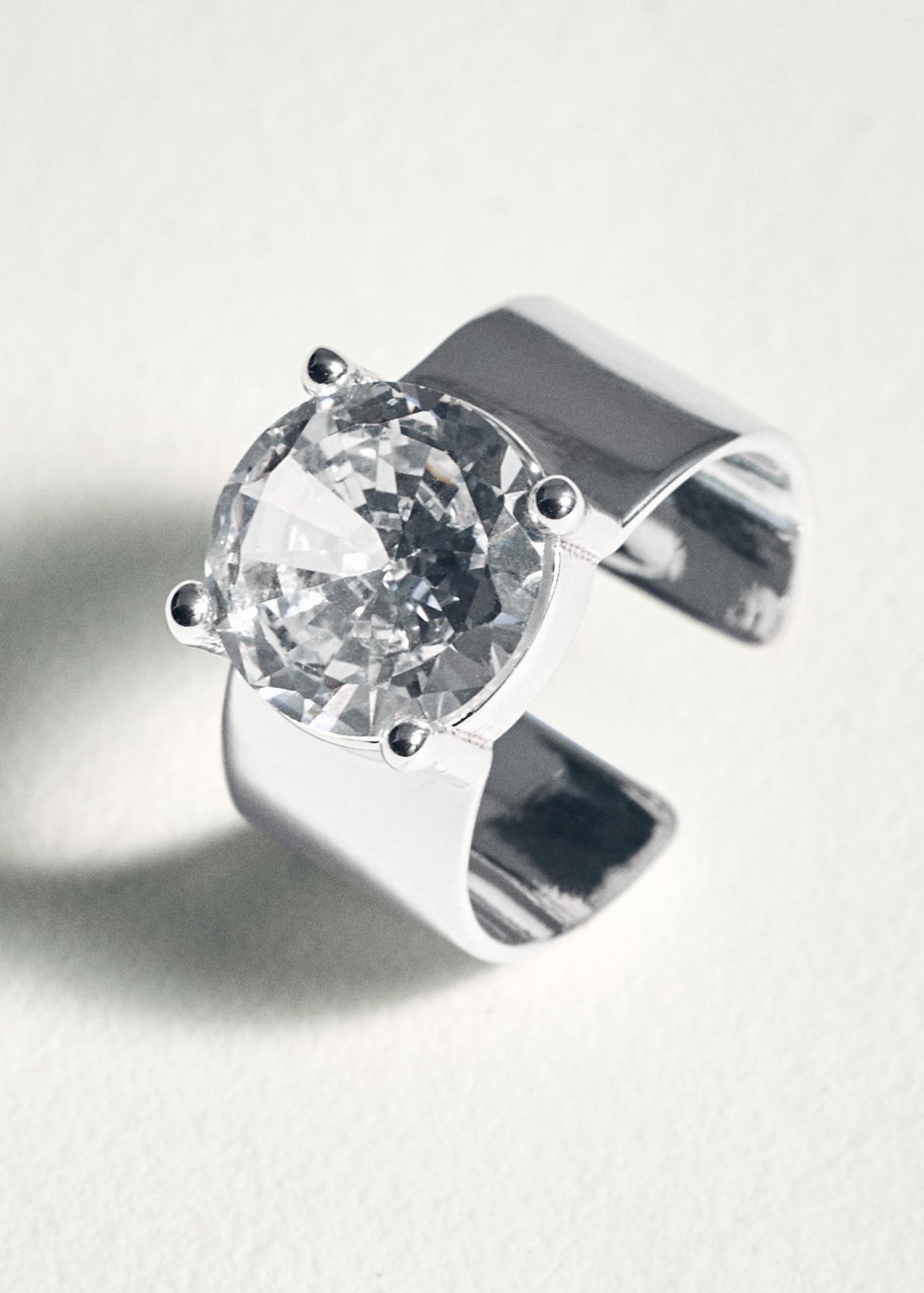 Crystal stone foot ring - Women | MANGO USA Product Image