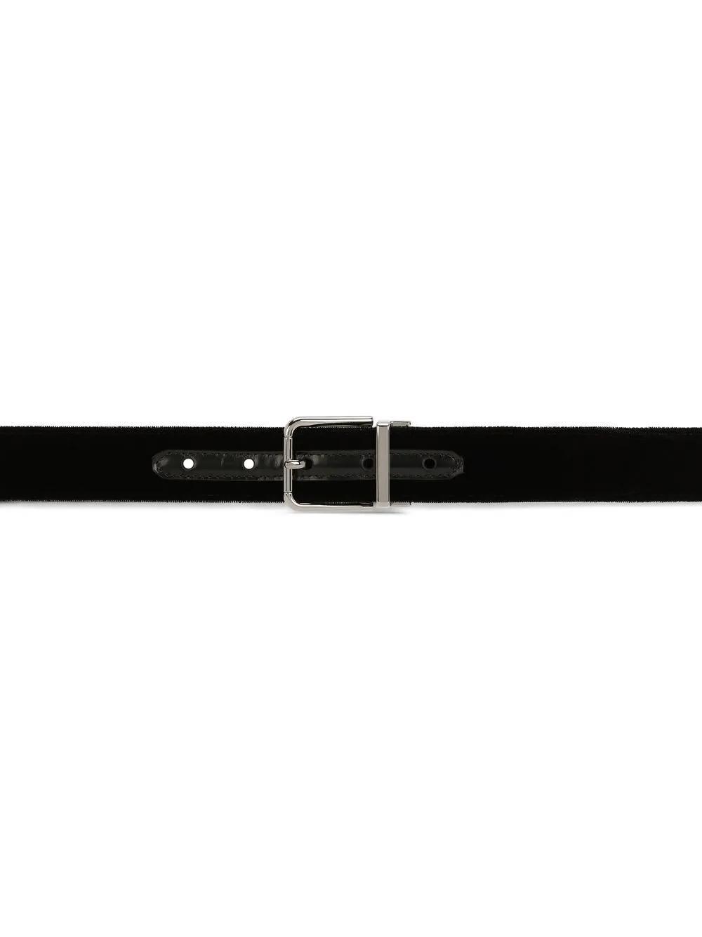 buckled velvet belt Product Image