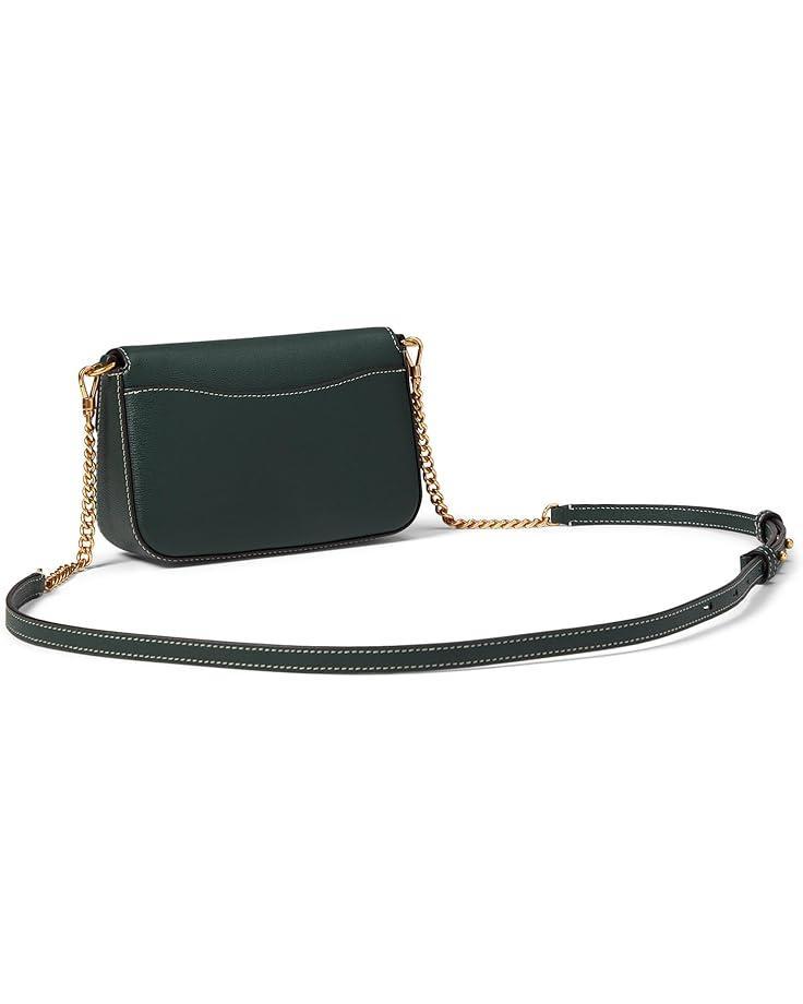 Knott Color-Blocked Pebbled Leather Flap Crossbody Product Image