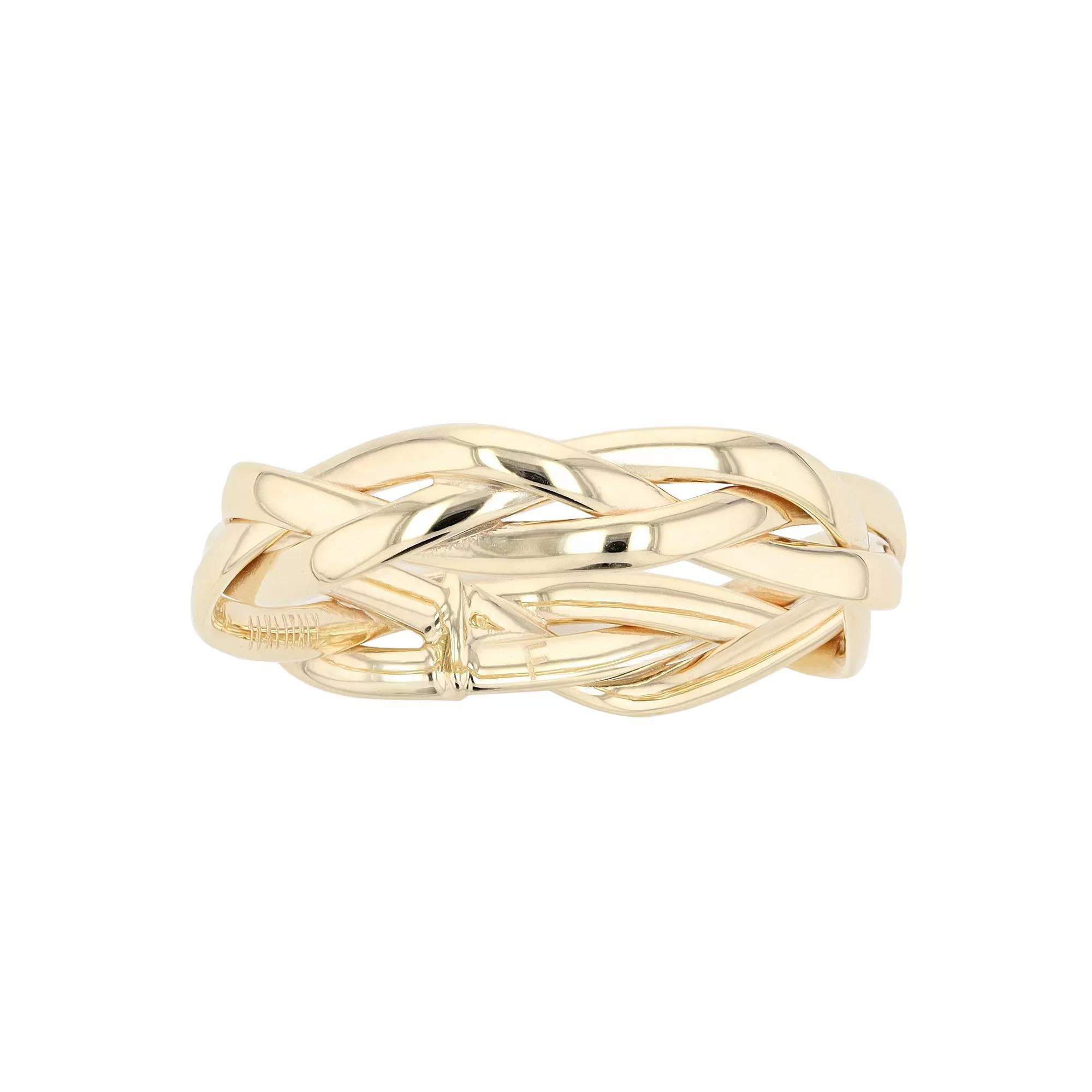 Au Naturale 14k Yellow Gold 5.3mm Braided Ring, Women's, Size: 6, 14k Gold Product Image