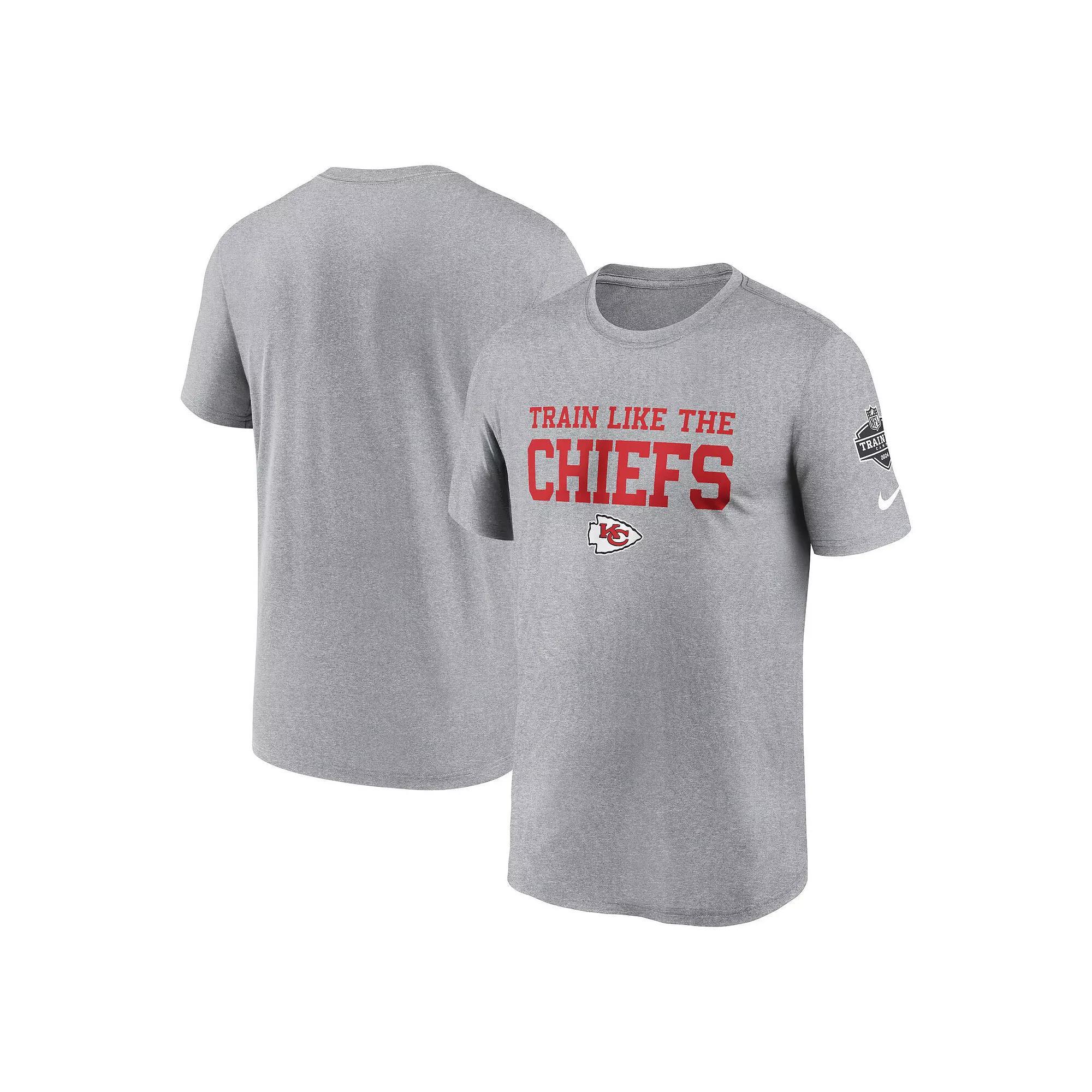 Mens Nike Heather Gray Kansas City Chiefs 2024 NFL Training Camp Legend Performance T-Shirt Product Image