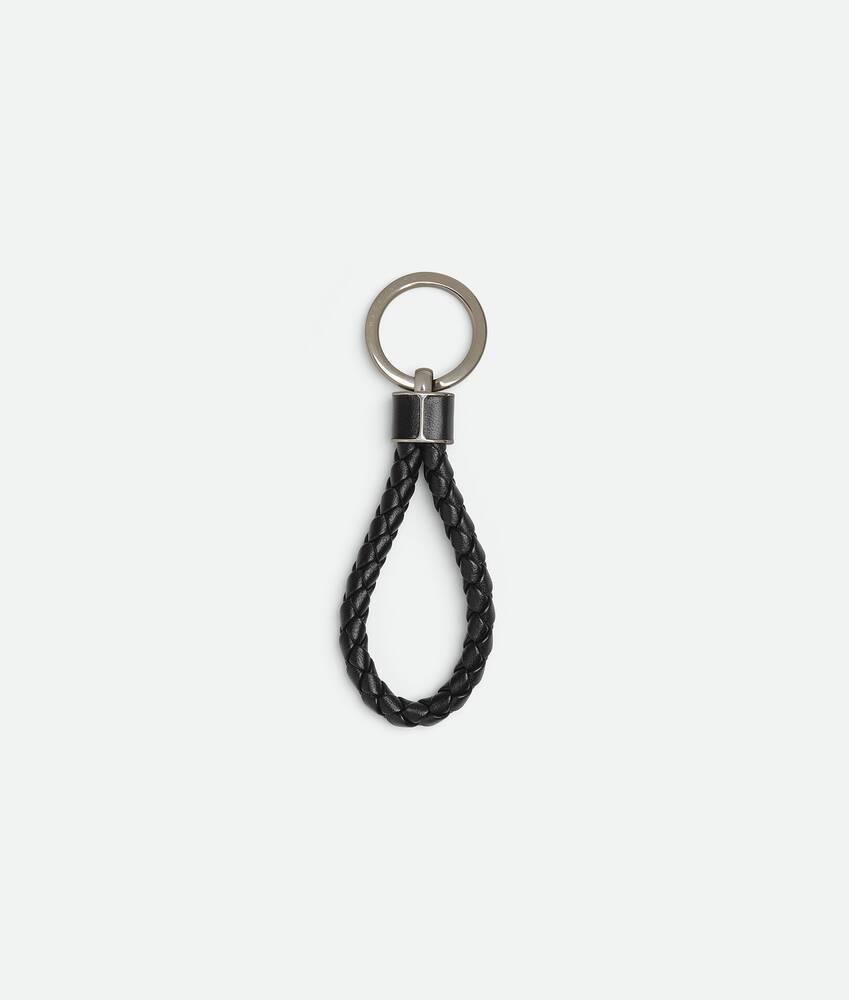Men's Intreccio Key Ring in Black Product Image
