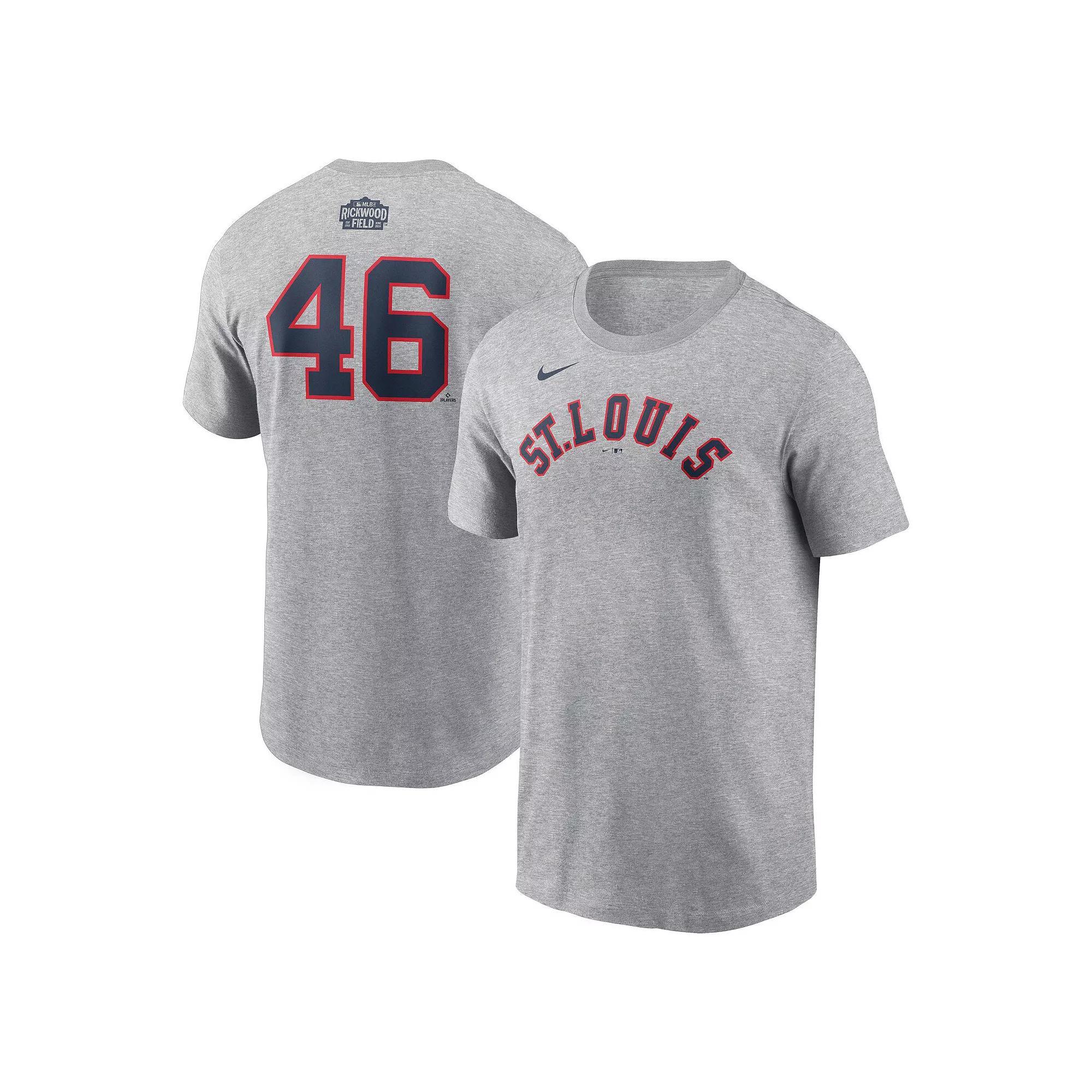 Mens Nike Paul Goldschmidt Gray St. Louis Cardinals 2024 Rickwood Classic Fuse Name & Number T-Shirt Product Image