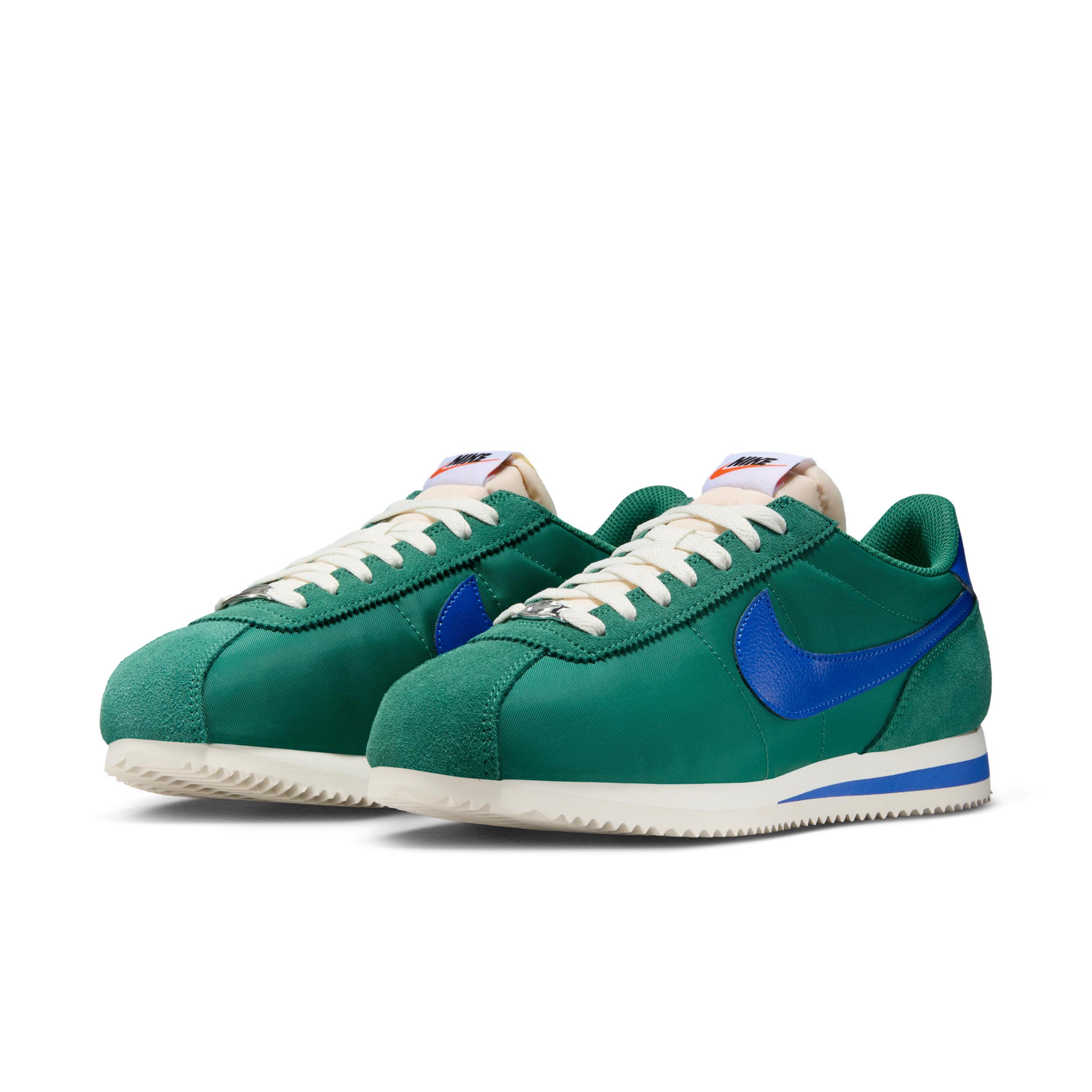Nike Womens Cortex Textile Casual Shoes in Evergreen Aura/Sail/White Product Image