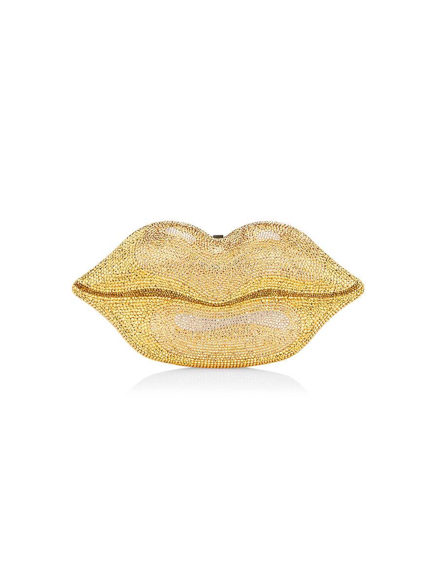 Womens Hot Lips Crystal-Embellished Clutch Product Image