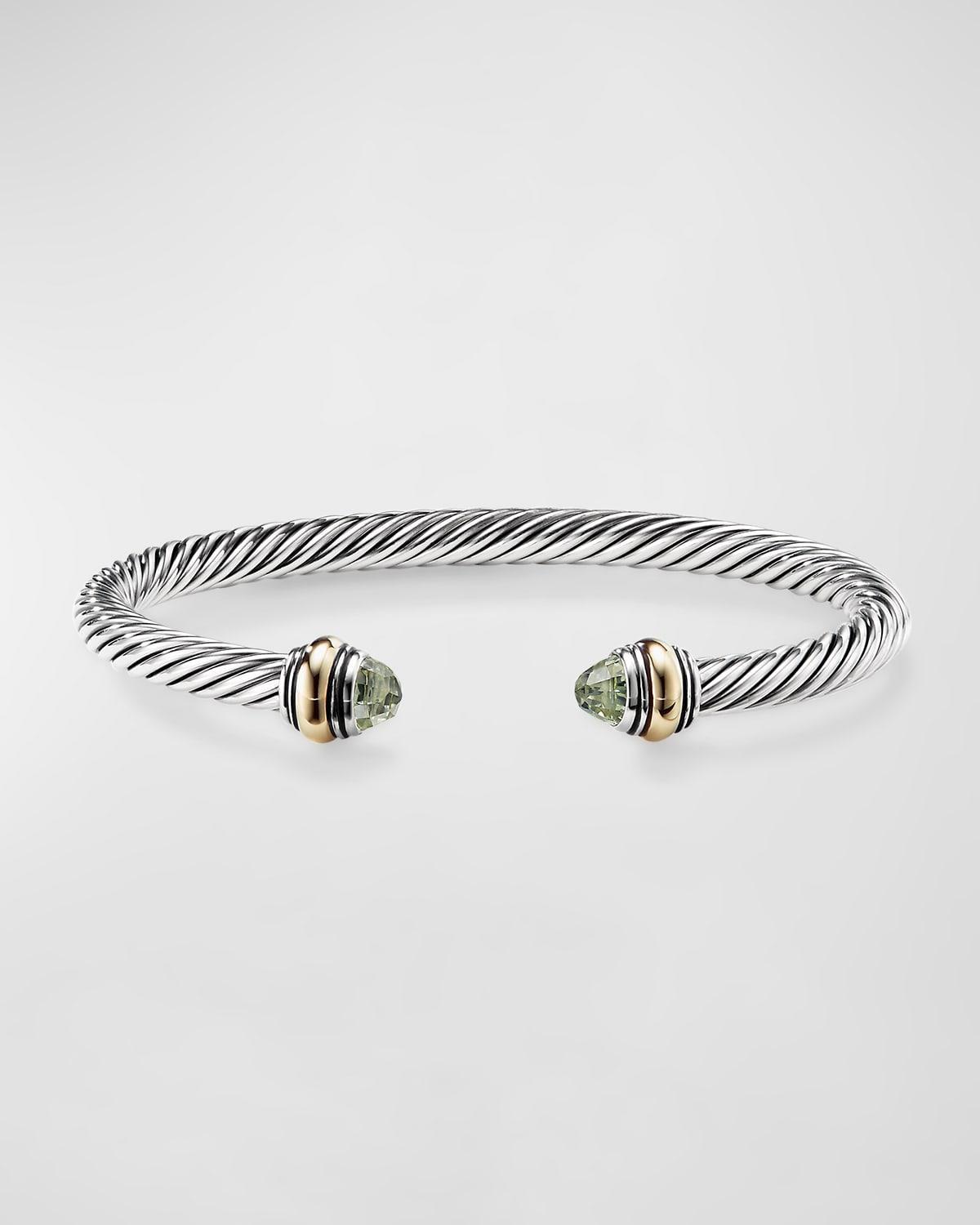 David Yurman Cable Classics Bracelet with Blue Topaz and Gold Product Image