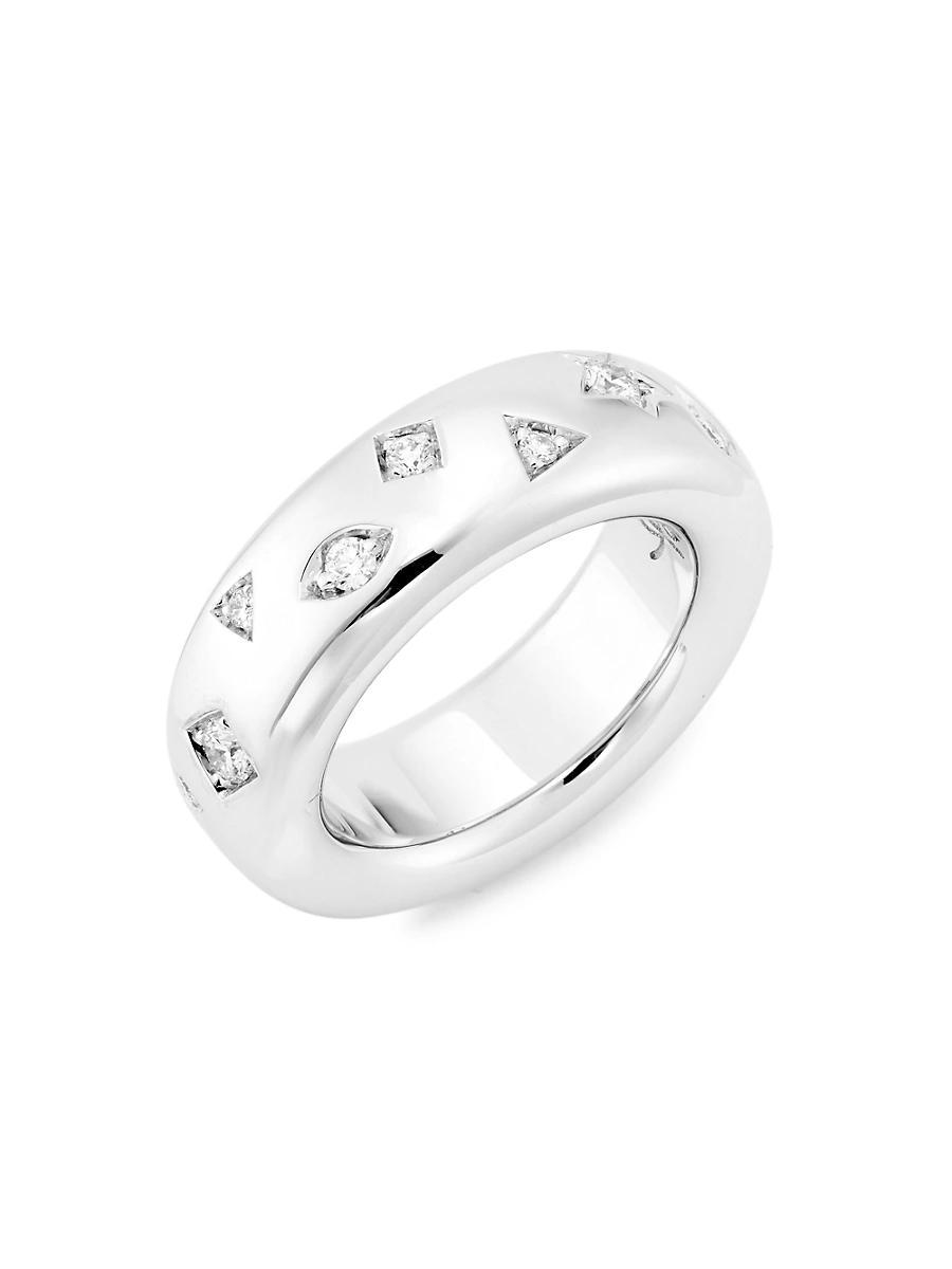 Womens Iconica 18K White Gold & Diamond Ring Product Image