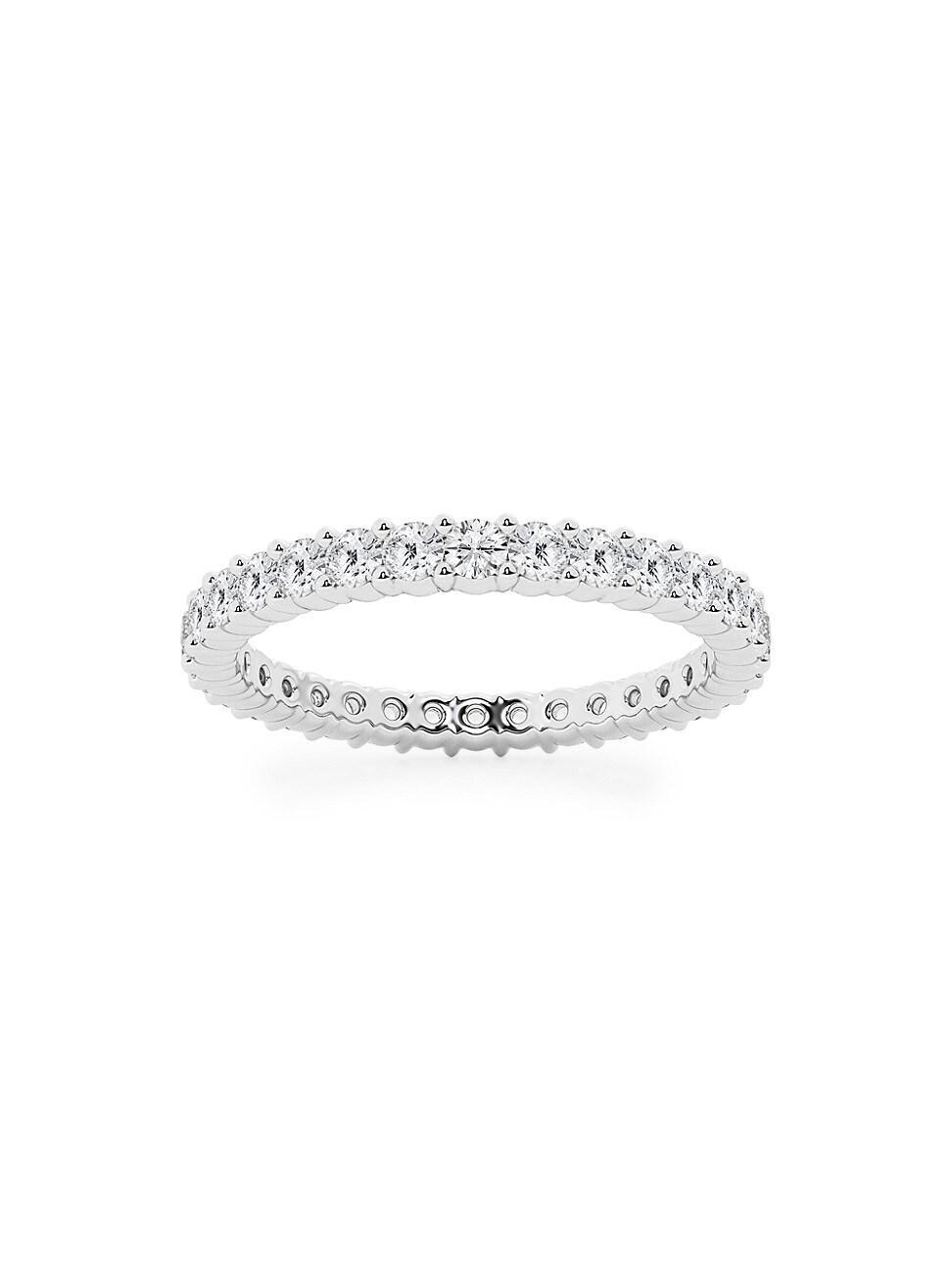 Womens Platinum & Round Lab-Grown Diamond Shared-Prong Eternity Band/1.00-5.00 TCW Product Image