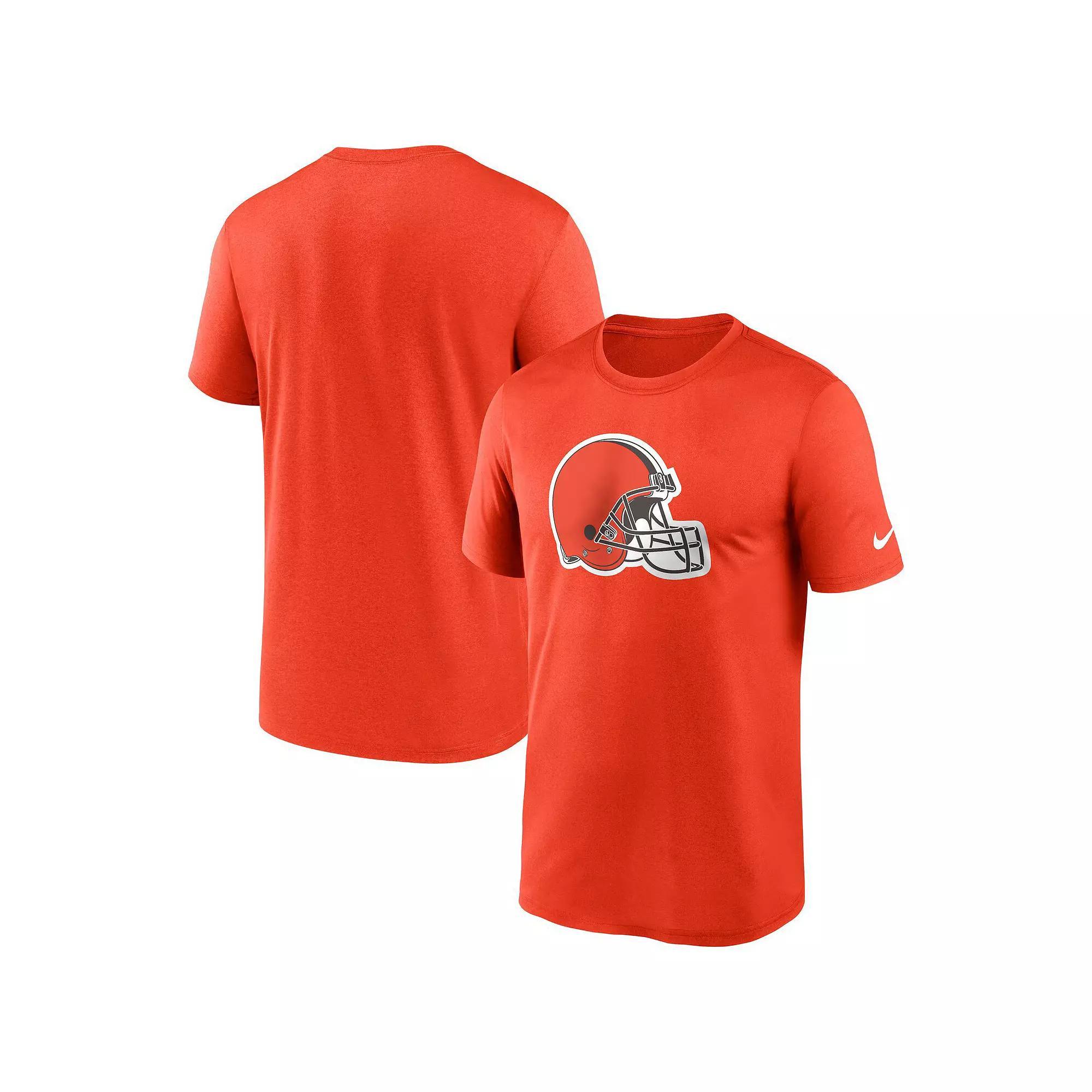 Men's Nike  Orange Cleveland Browns Legend Logo Performance T-Shirt, Size: Large Product Image