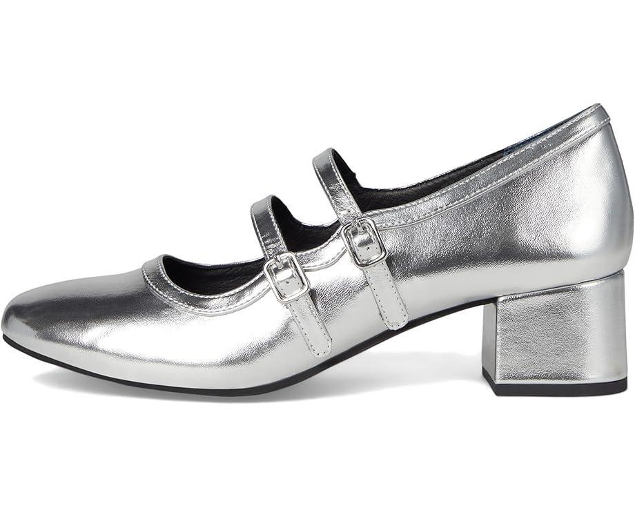 The Nettie Heeled Mary Jane in Metallic Leather Product Image
